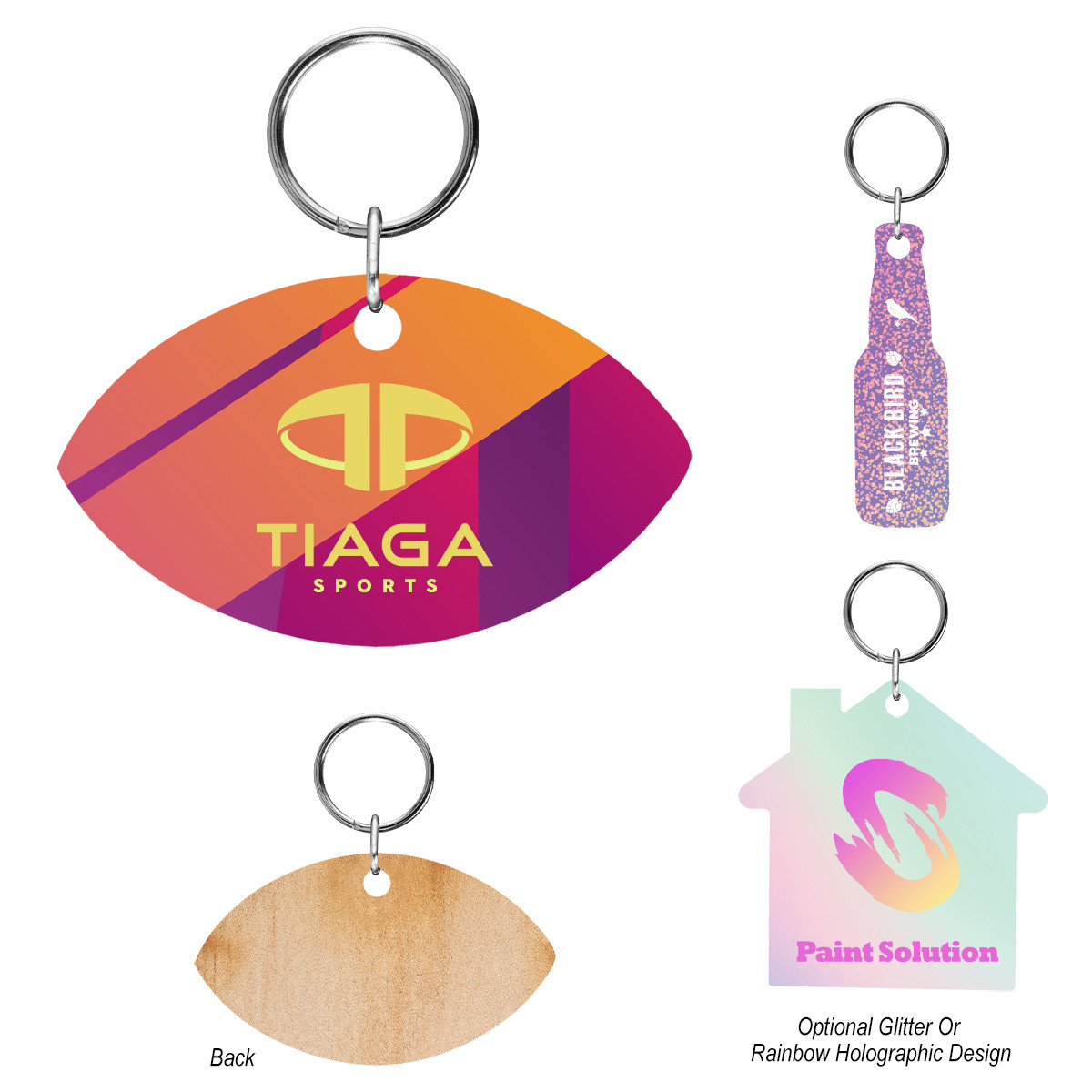 Full Color 5" Wood Key Tag Product Image