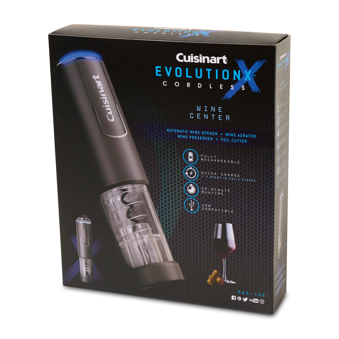 Cuisinart® EvolutionX Cordless 4-in-1 Wine Opener Product Image