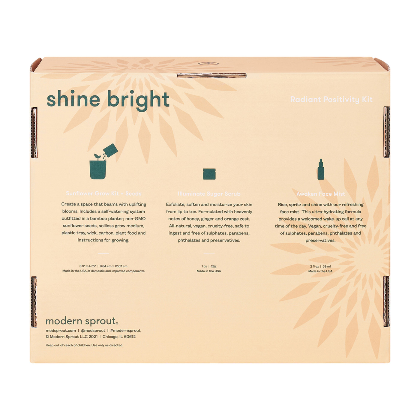 Modern Sprout® Shine Bright Take Care Kit - Sunflower Product Image