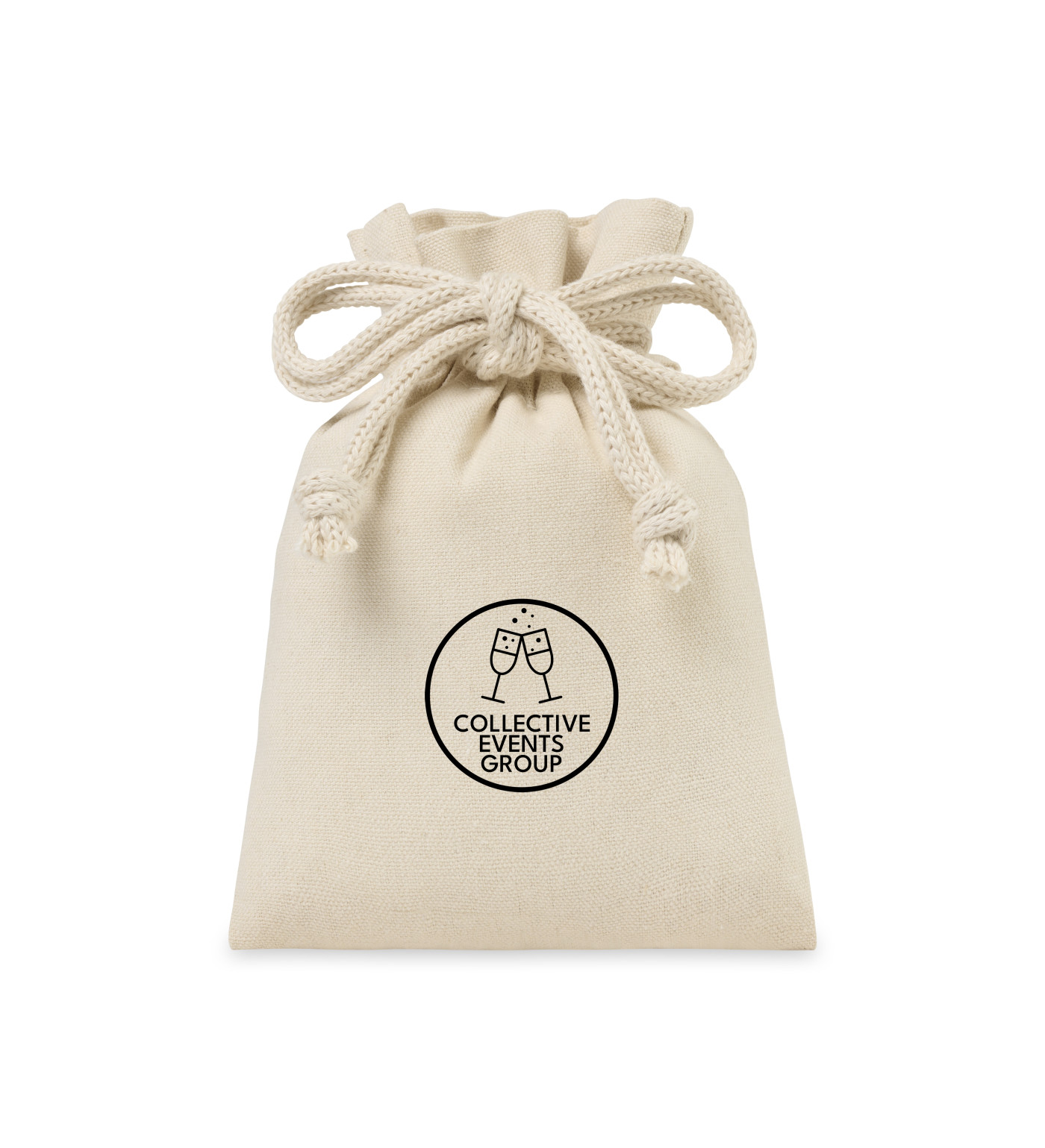 Small Eco-conscious Canvas Drawstring Gift Bag Product Image