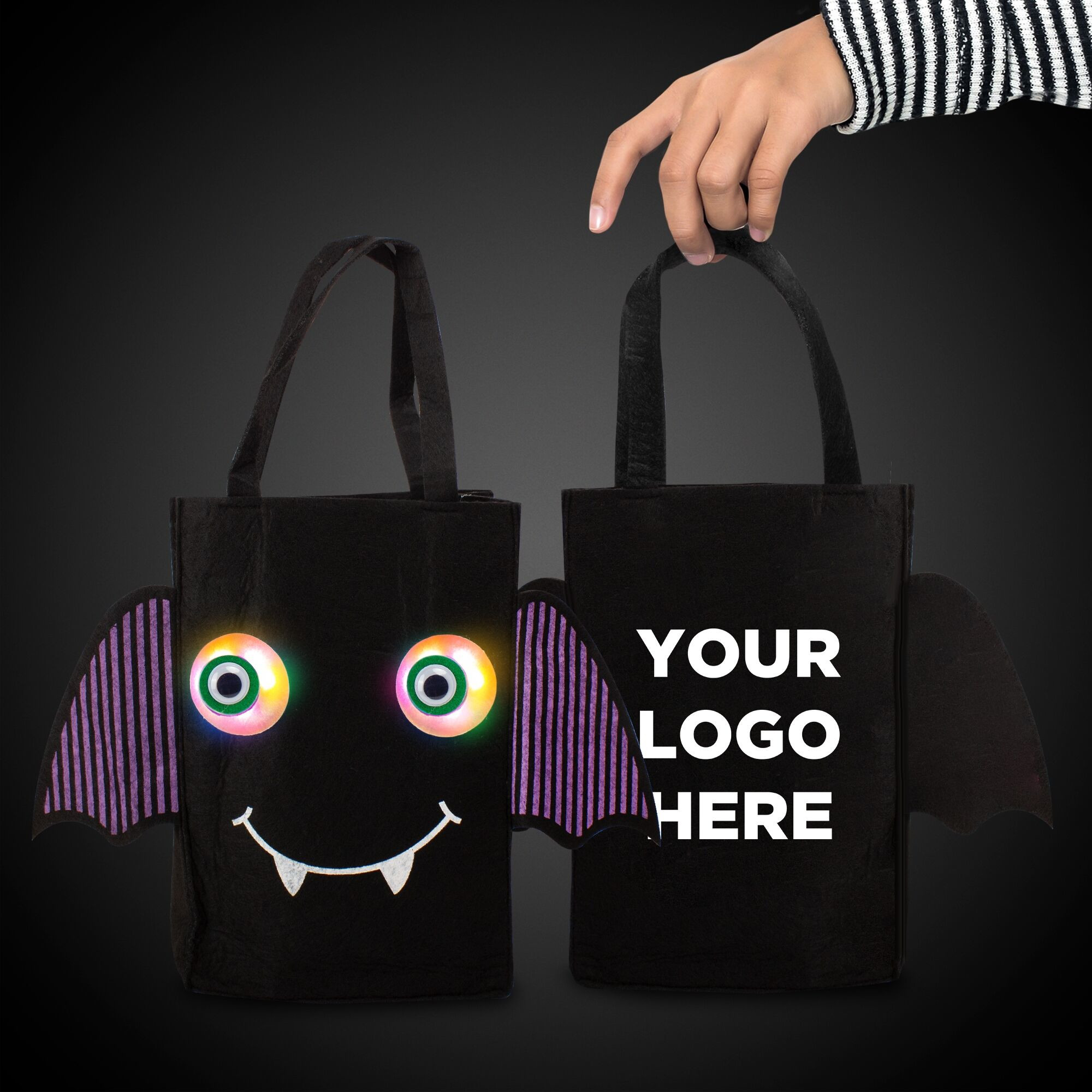 Bat Light Up Trick or Treat Bag Product Image