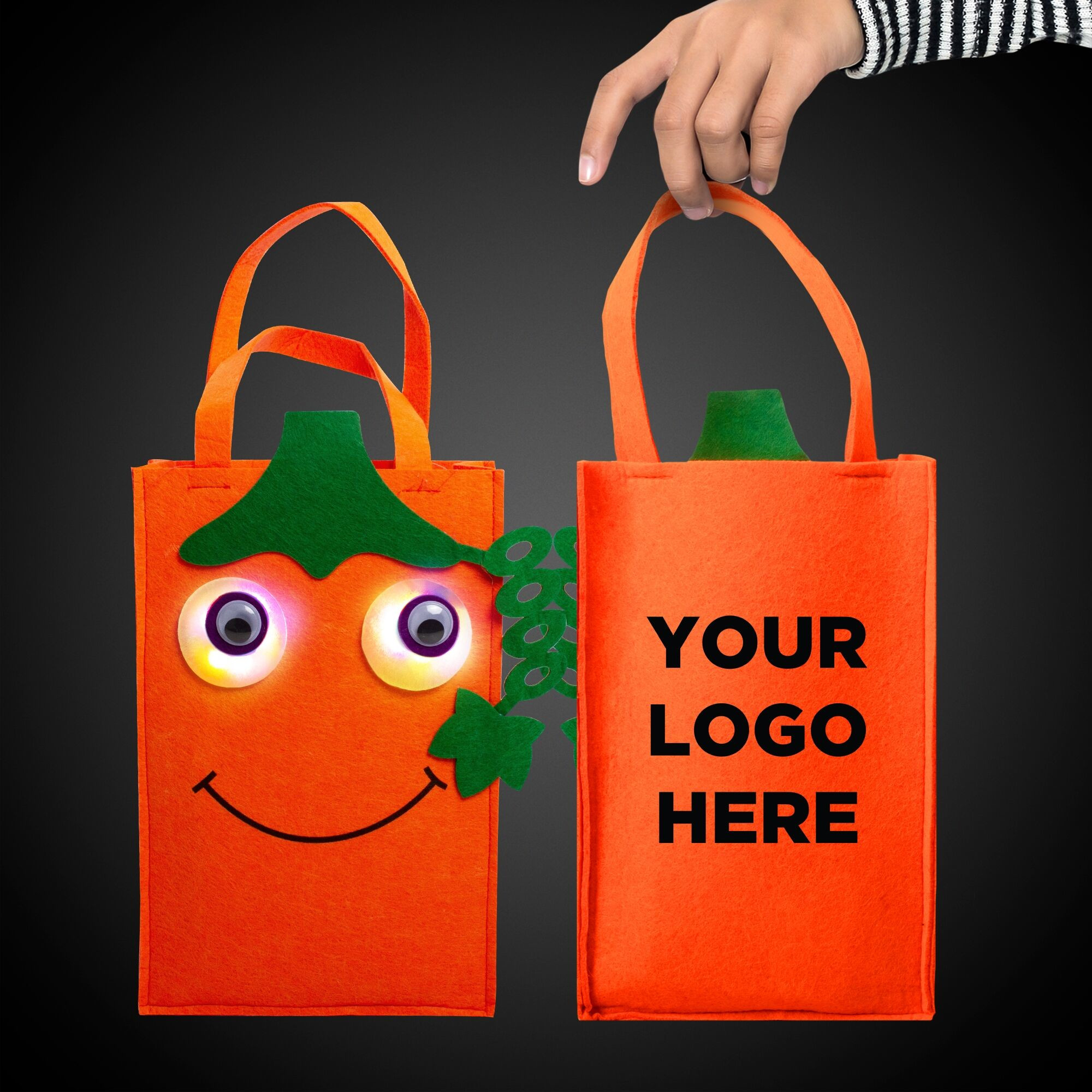 Pumpkin Light Up Trick or Treat Bag Product Image