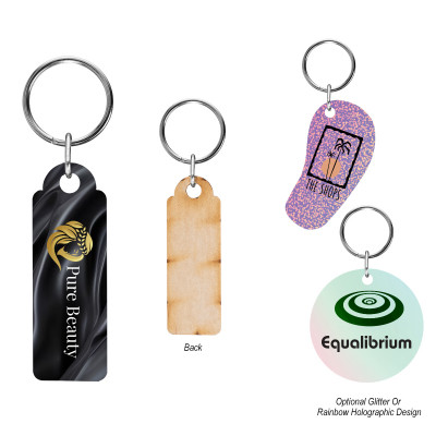 Full Color 3" Wood Key Tag Product Image