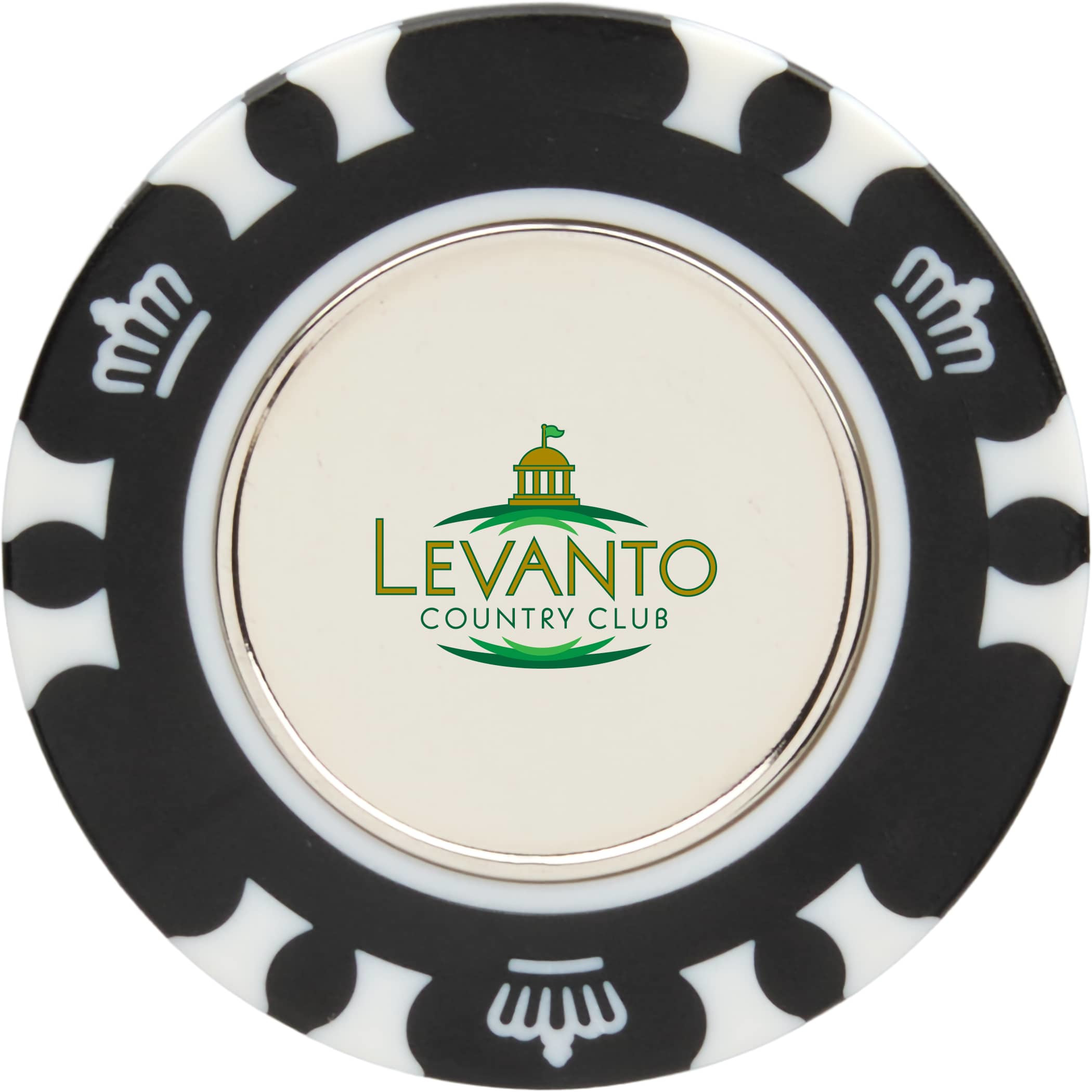 Recycled Poker Chip with Metal Ball Marker Product Image