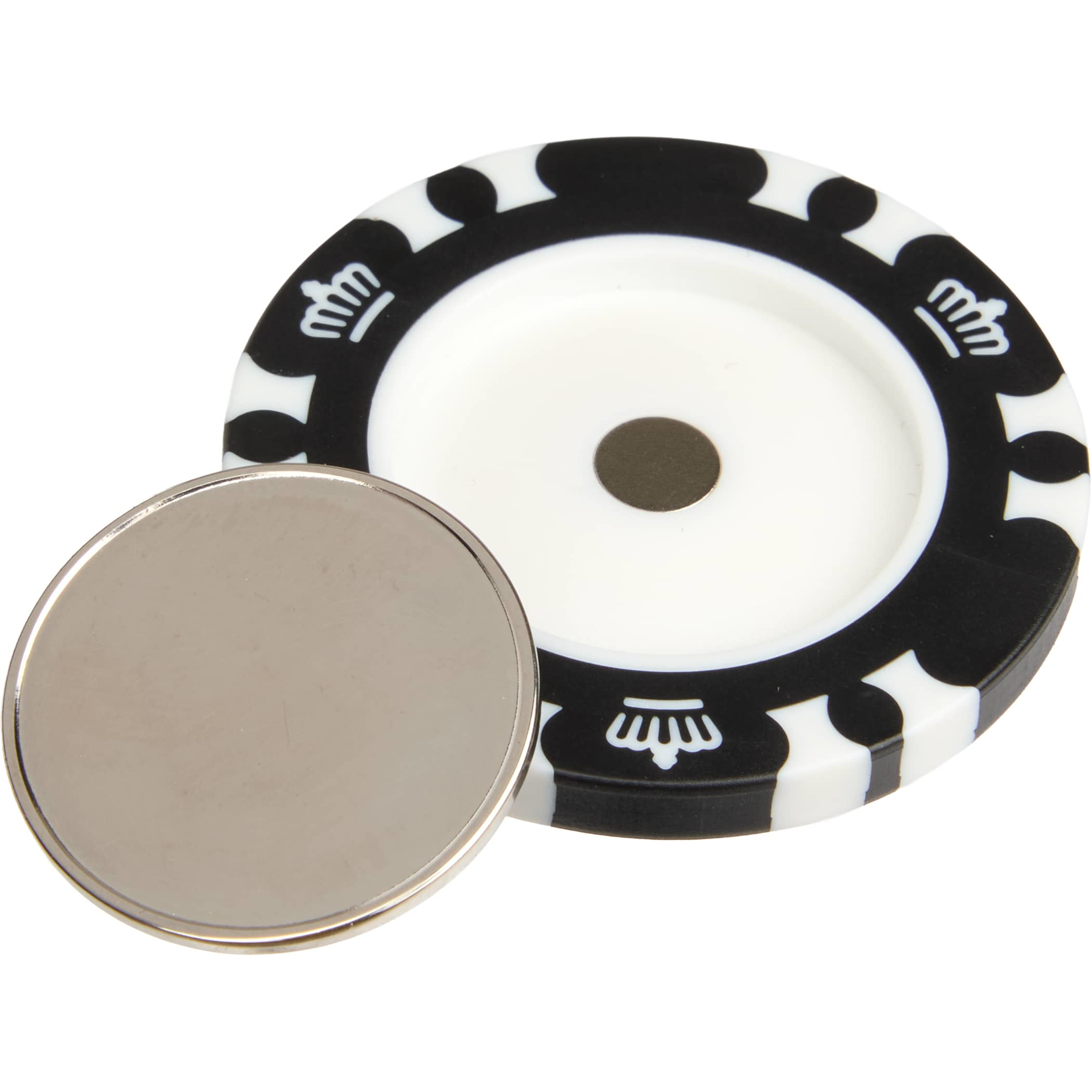 Recycled Poker Chip with Metal Ball Marker Product Image