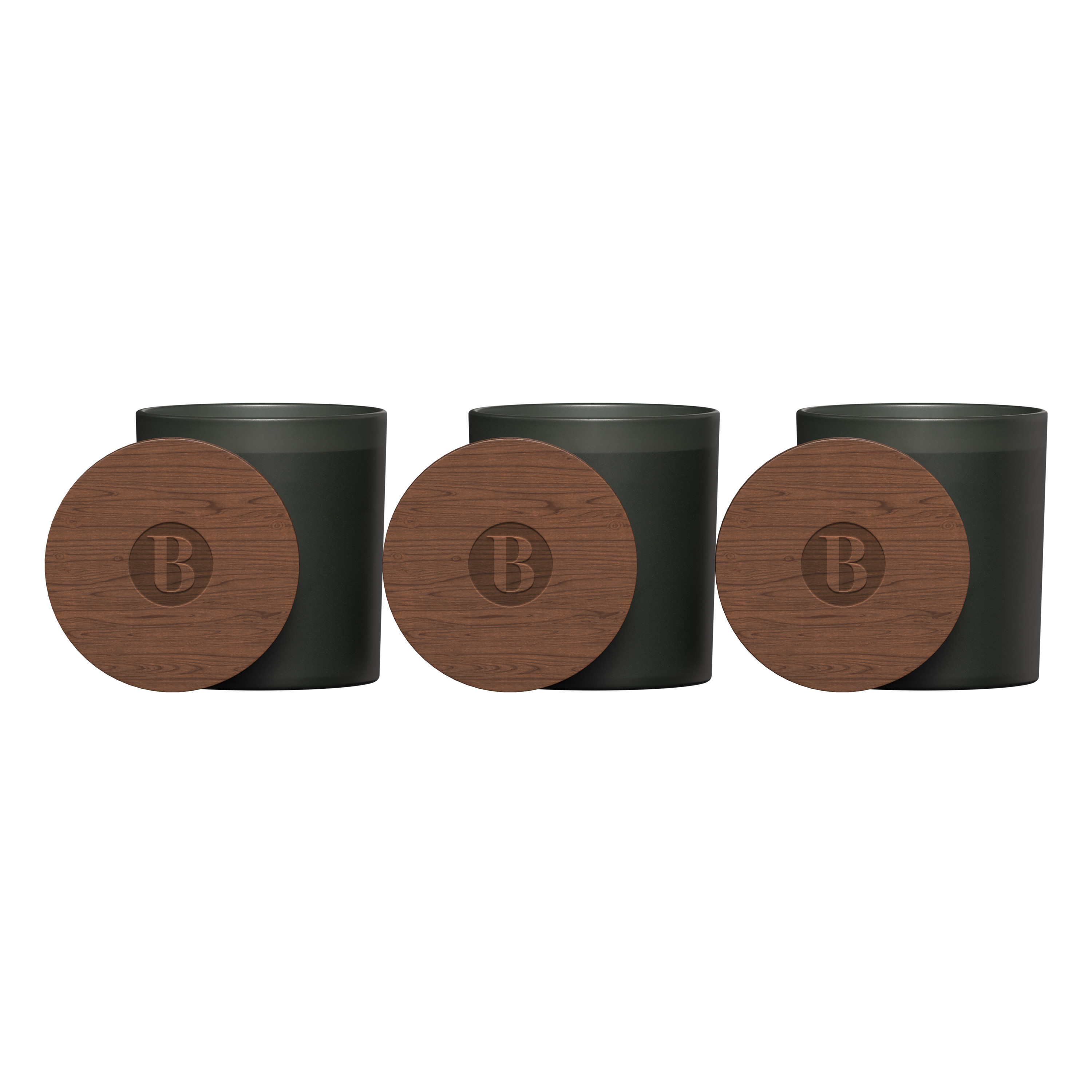 Vista Glass Candle 3-Pack with Acacia Wood Lids Product Image