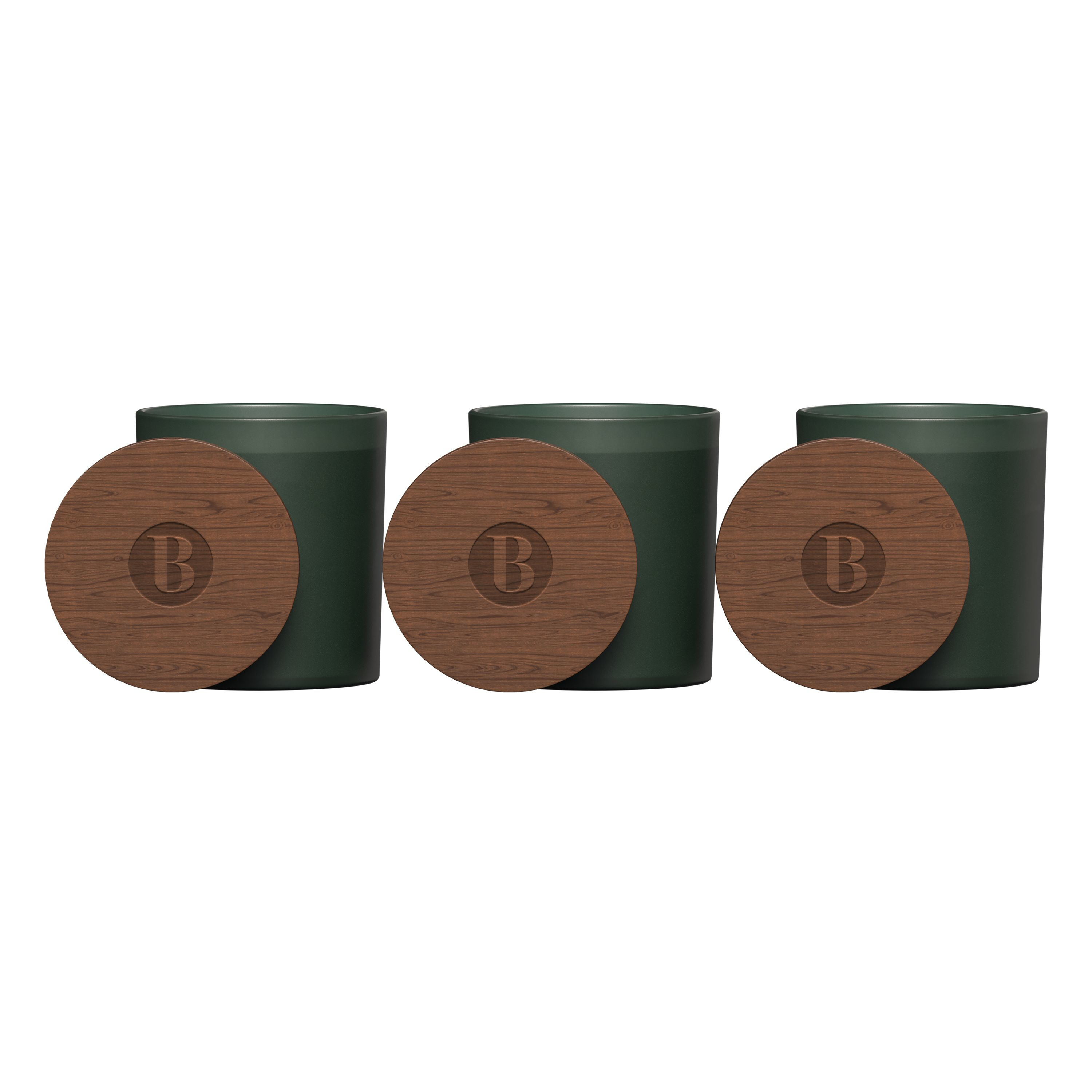 Vista Glass Candle 3-Pack with Acacia Wood Lids Product Image