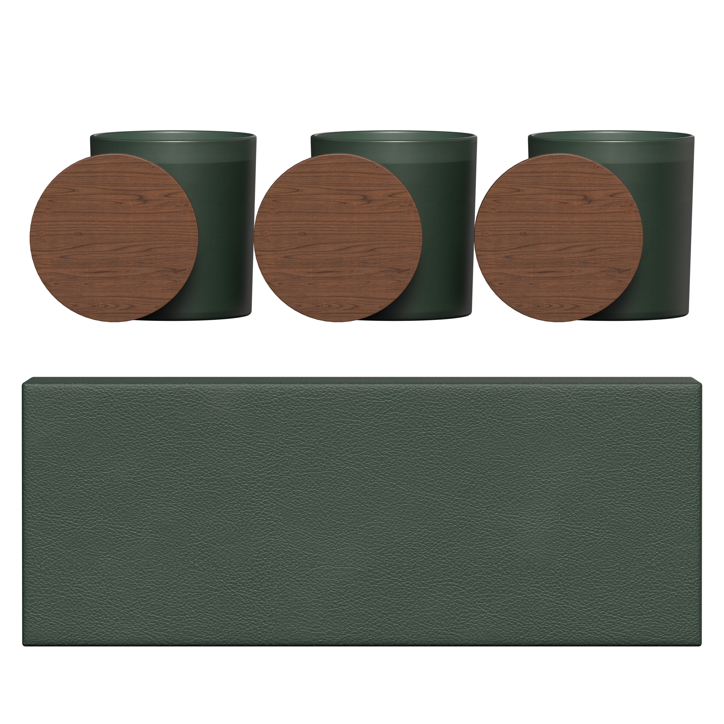 Vista Glass Candle 3-Pack with Acacia Wood Lids Product Image