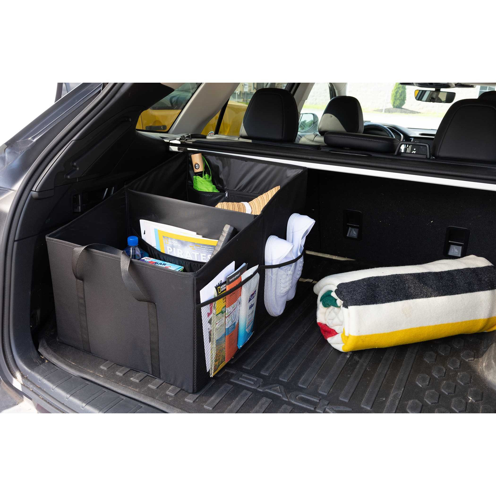Recycled Trunk Organizer with Divider, Mesh Pockets & Carry Straps Product Image