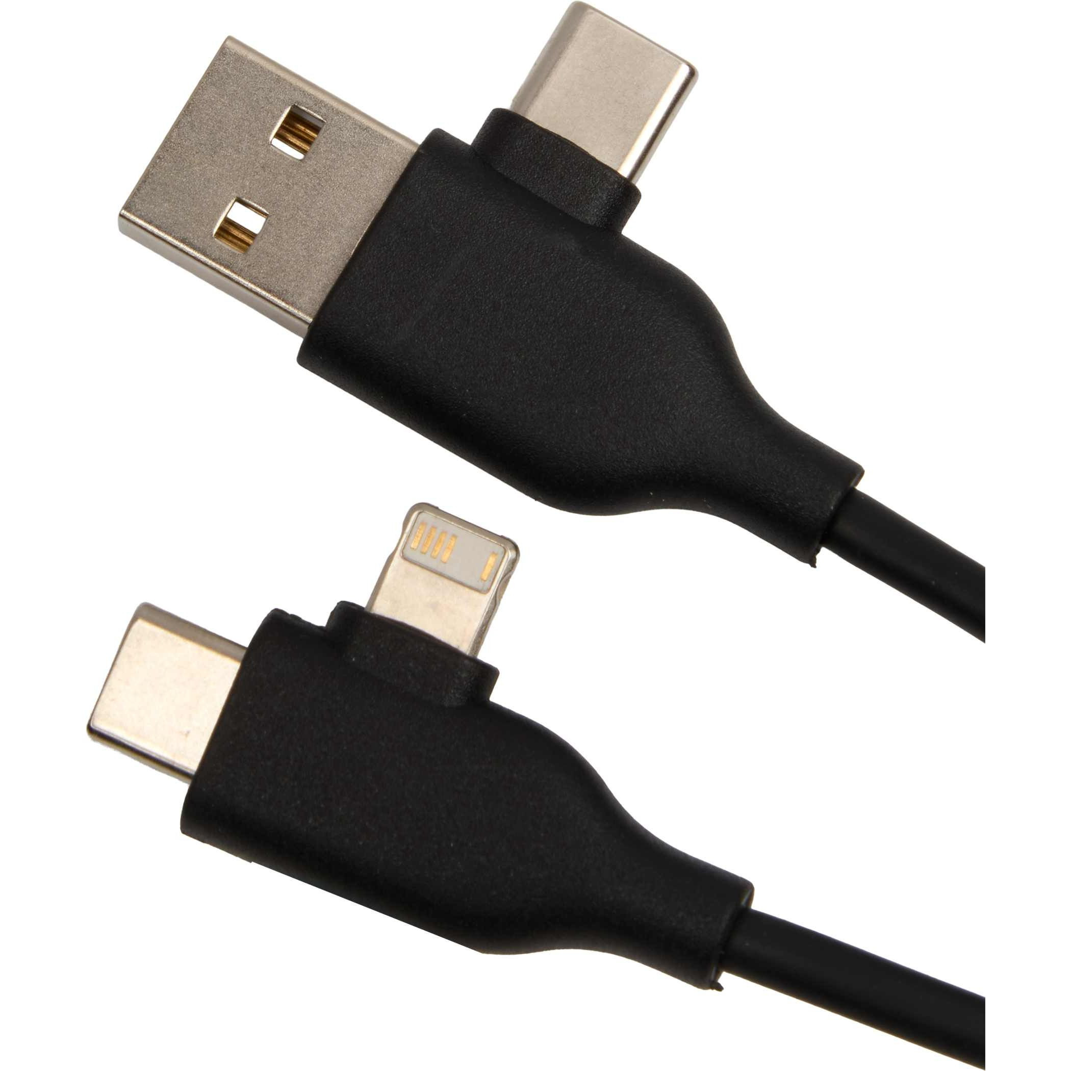 5-in-1 Charging Cable with USB-A/C Hub Product Image
