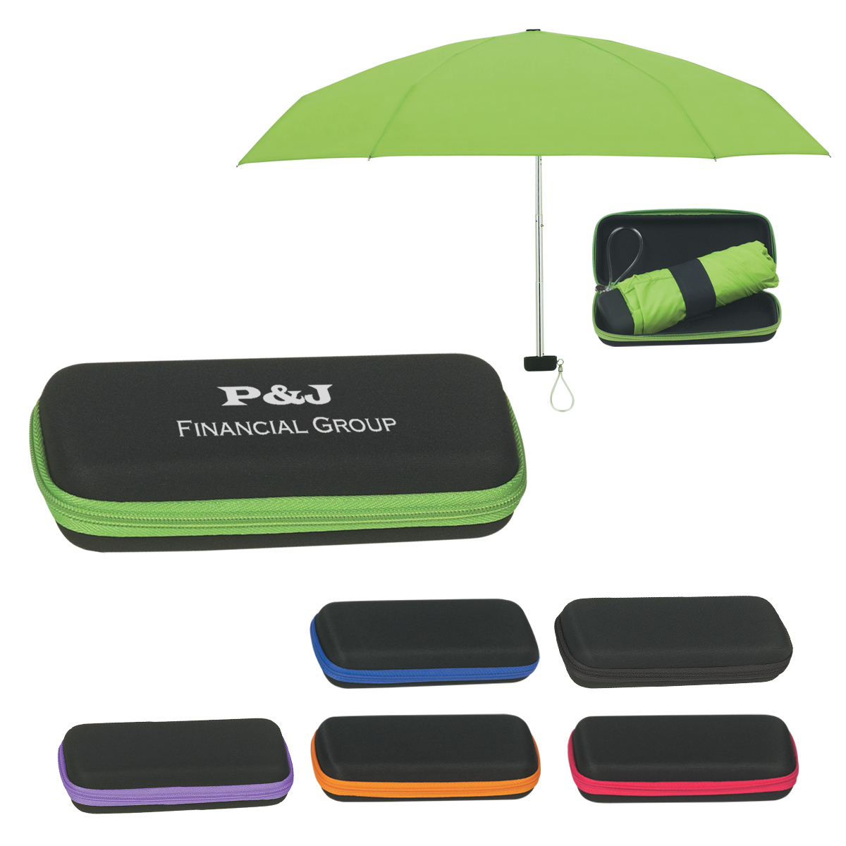 37 in. Arc Promotional Umbrella with Travel Case Product Image