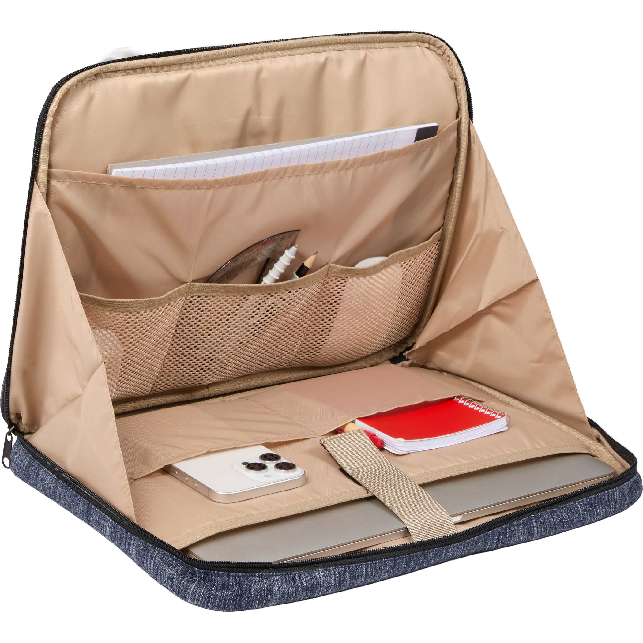 THE GOODS™ Navy Heather Recycled Mobile Office Product Image
