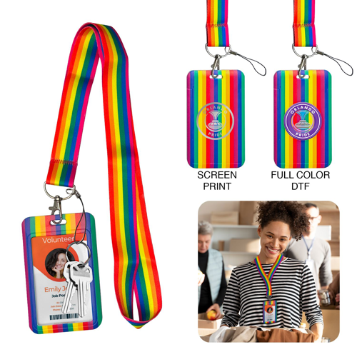 Rainbow Lanyard & Badge Holder Product Image