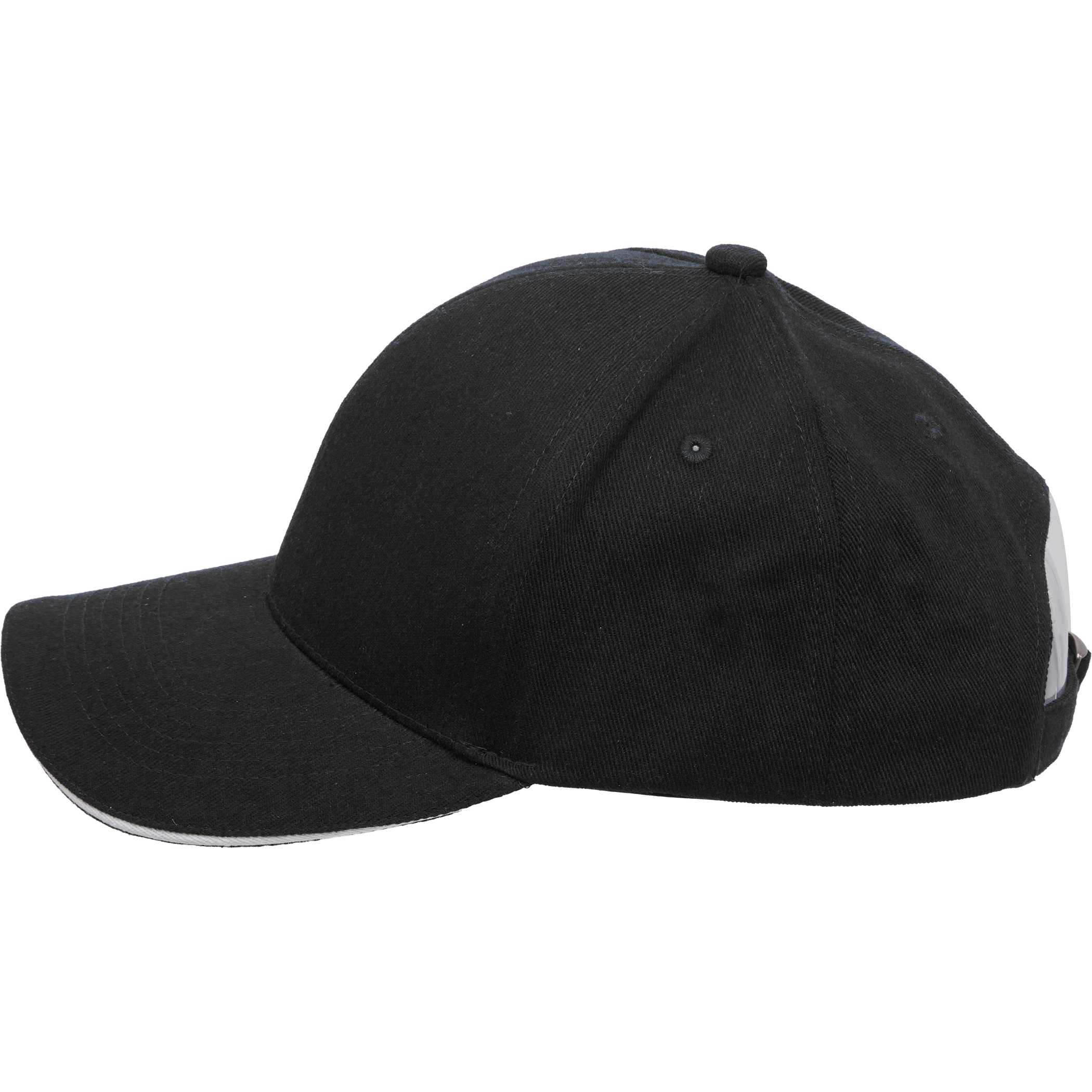 Elevate Recycled Cotton Twill 6 Panel Split Peak Ball Cap Product Image