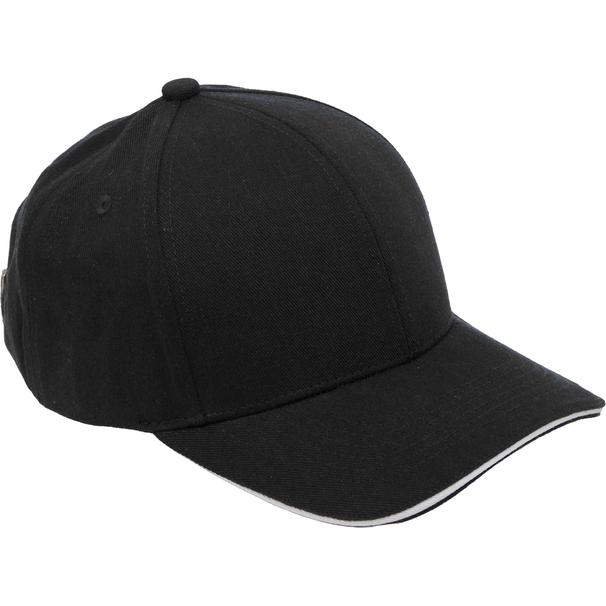 Elevate Recycled Cotton Twill 6 Panel Split Peak Ball Cap Product Image