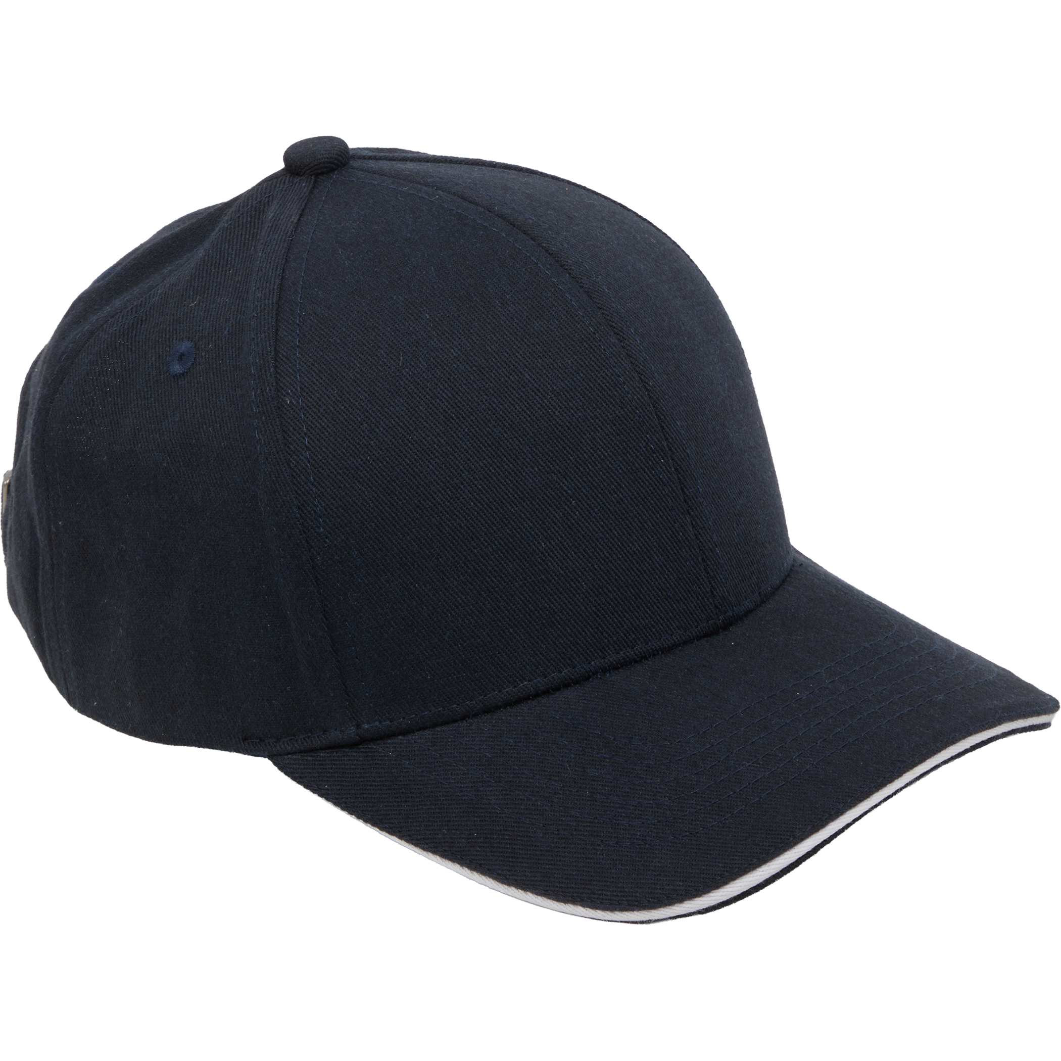 Elevate Recycled Cotton Twill 6 Panel Split Peak Ball Cap Product Image
