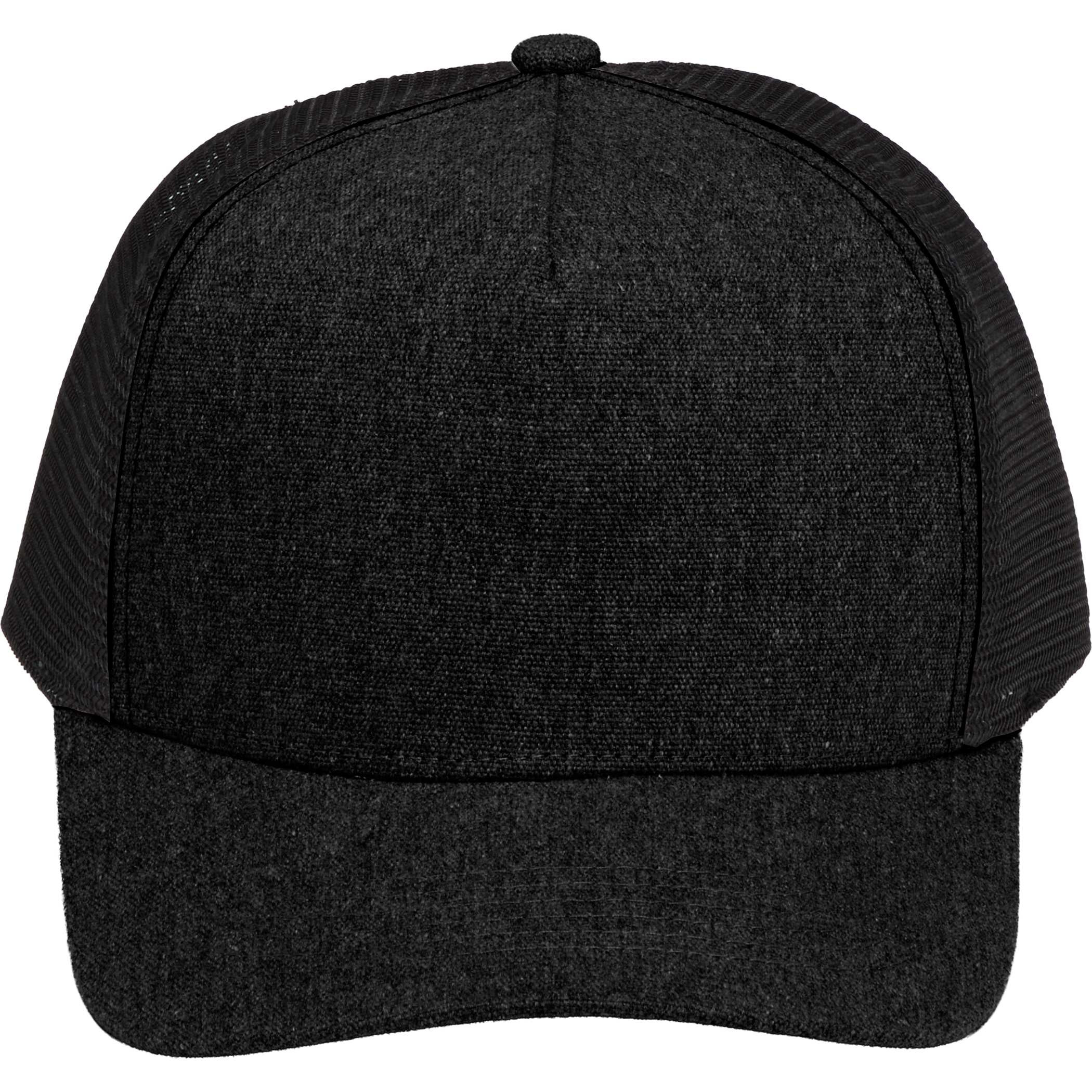 Elevate Recycled Cotton Canvas 5 Panel Mesh Back Ball Cap Product Image