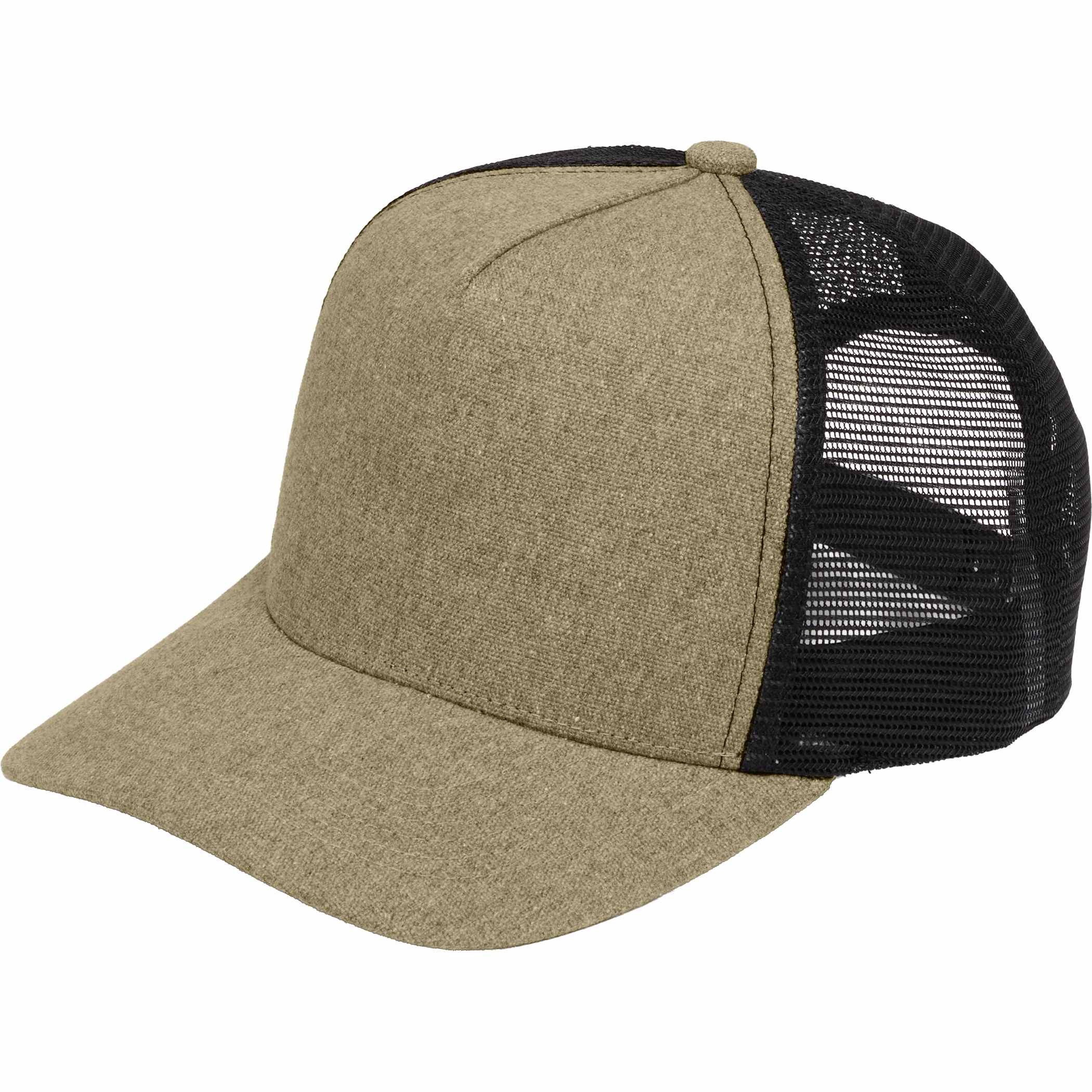 Elevate Recycled Cotton Canvas 5 Panel Mesh Back Ball Cap Product Image