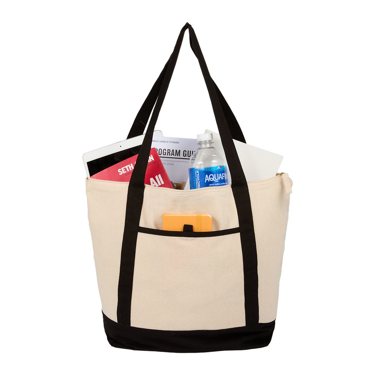 Isle 8 oz. Organic Cotton Zippered Tote Product Image