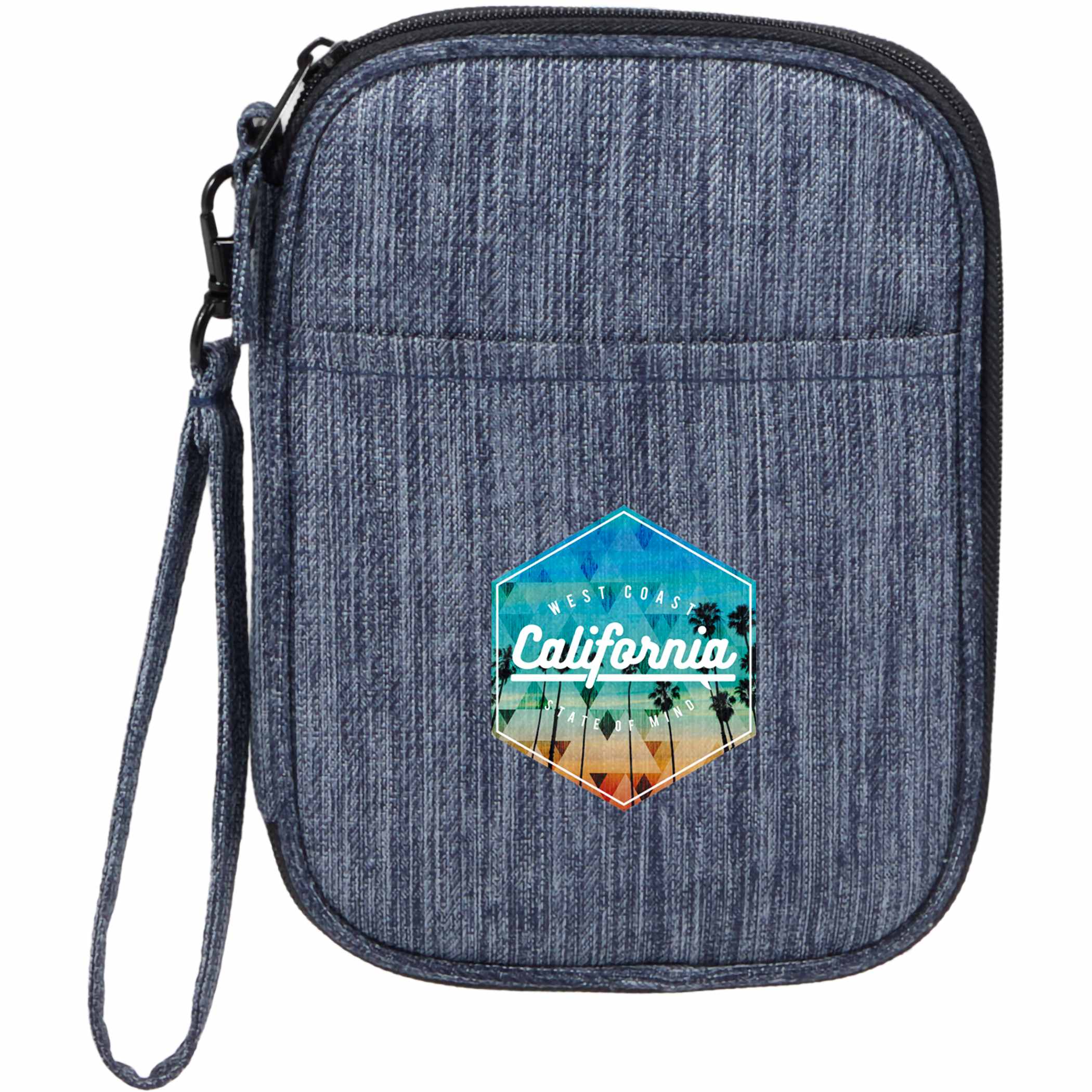 THE GOODS™ Navy Heather Recycled Travel Wallet Product Image