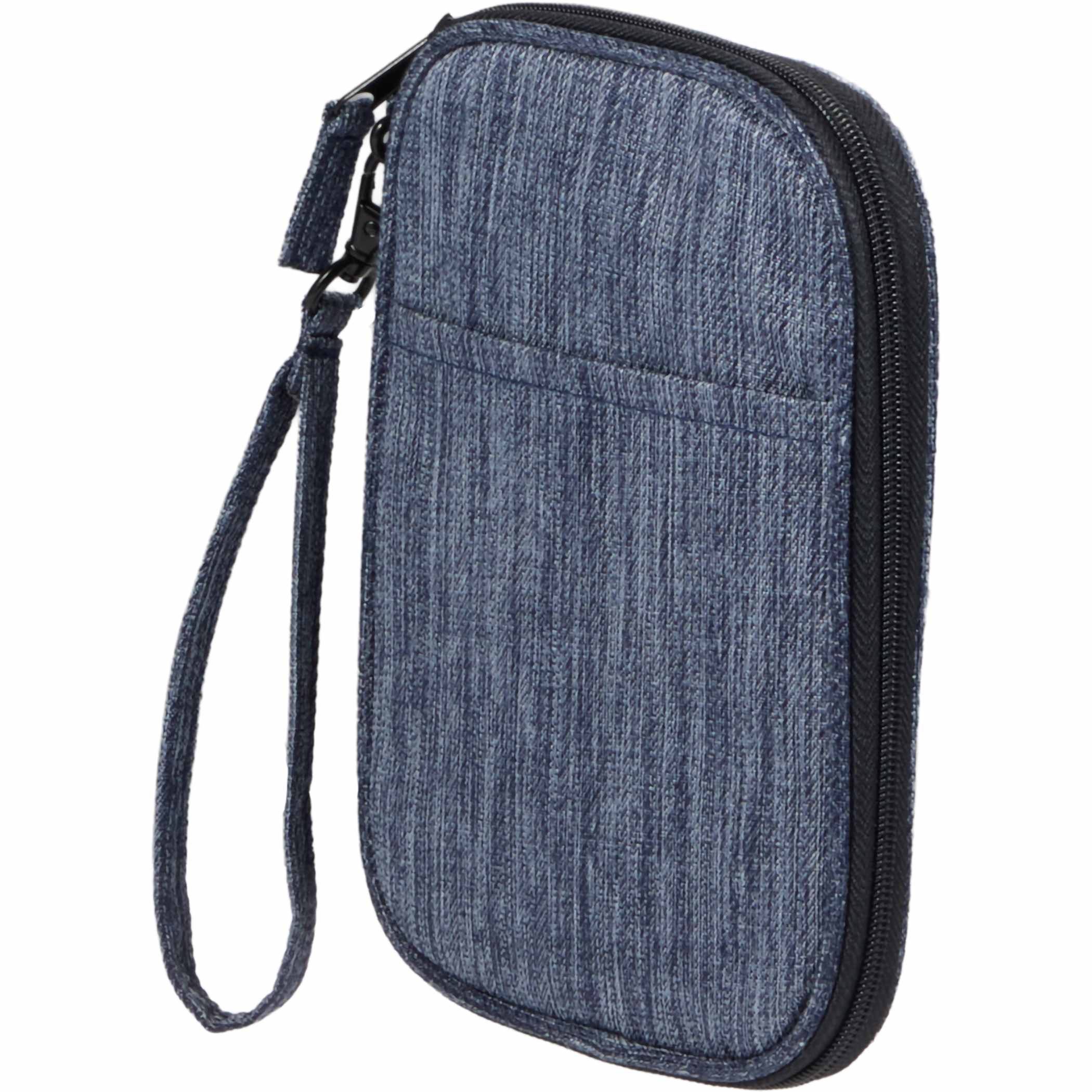 THE GOODS™ Navy Heather Recycled Travel Wallet Product Image