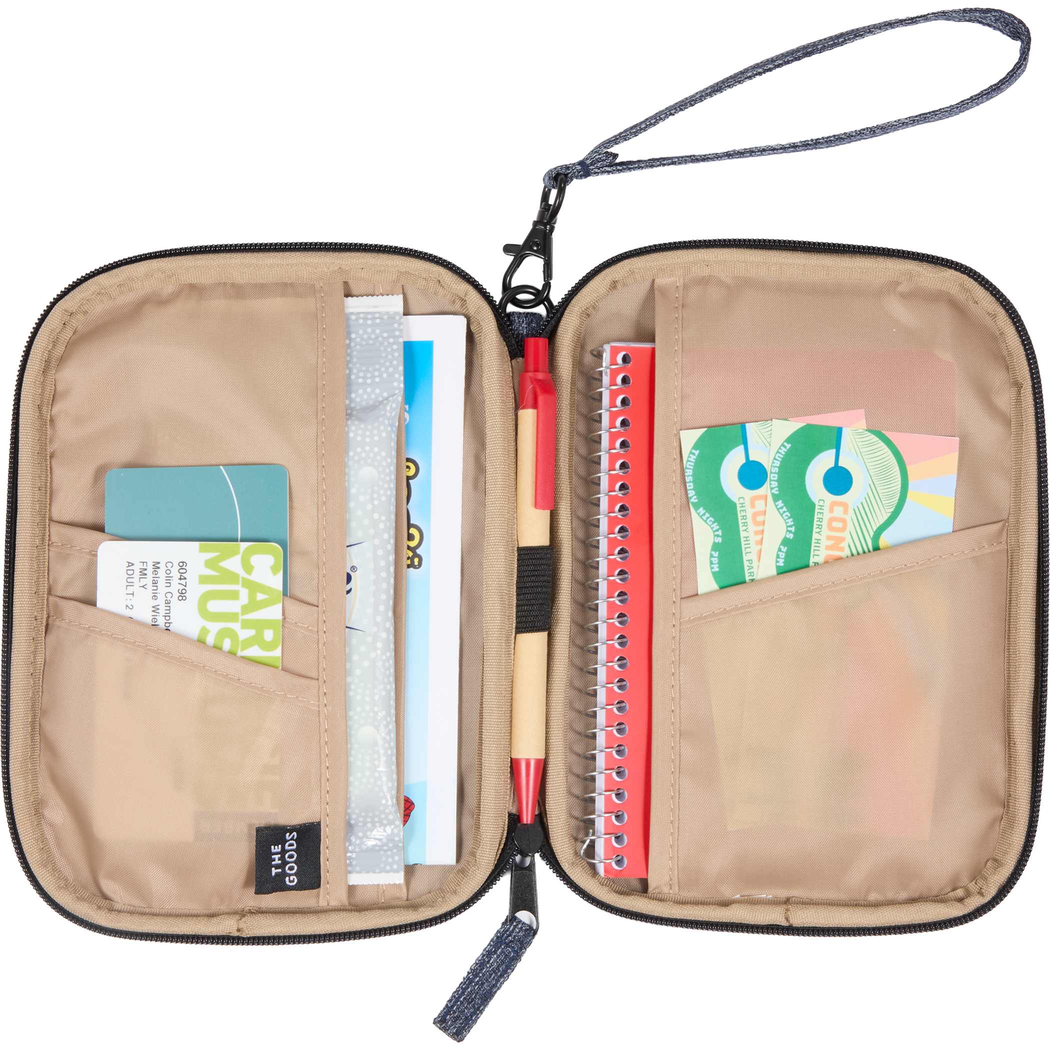 THE GOODS™ Navy Heather Recycled Travel Wallet Product Image