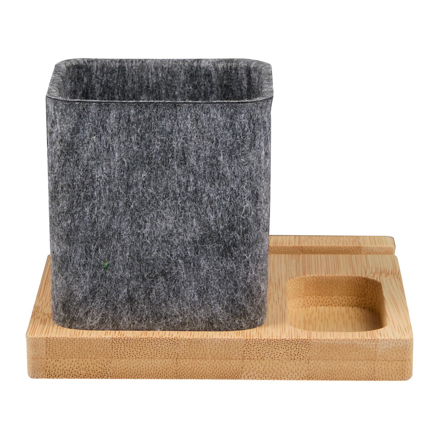 Recycled Felt & Bamboo Pen Holder Product Image