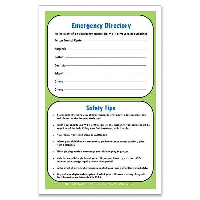 Child ID Safety Kit Product Image