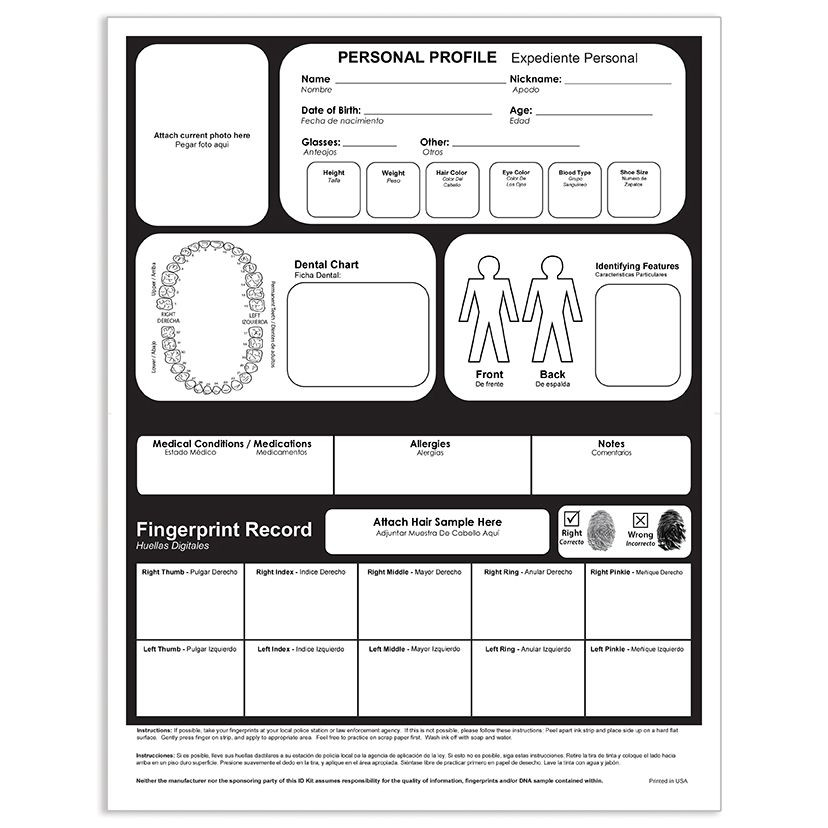 Senior ID Safety Kit Product Image
