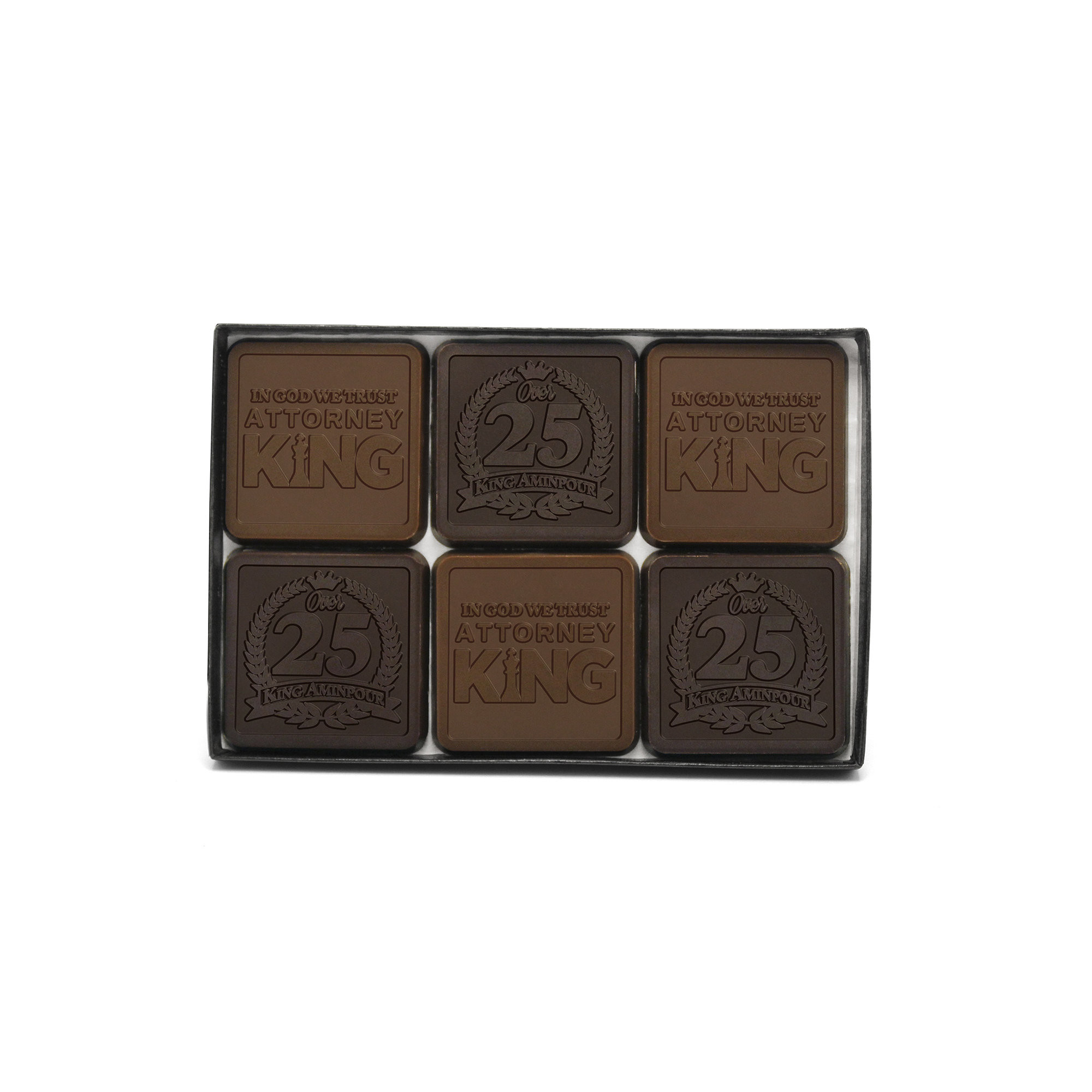 12-Piece Ensemble Chocolate Box with PVC Lid Product Image