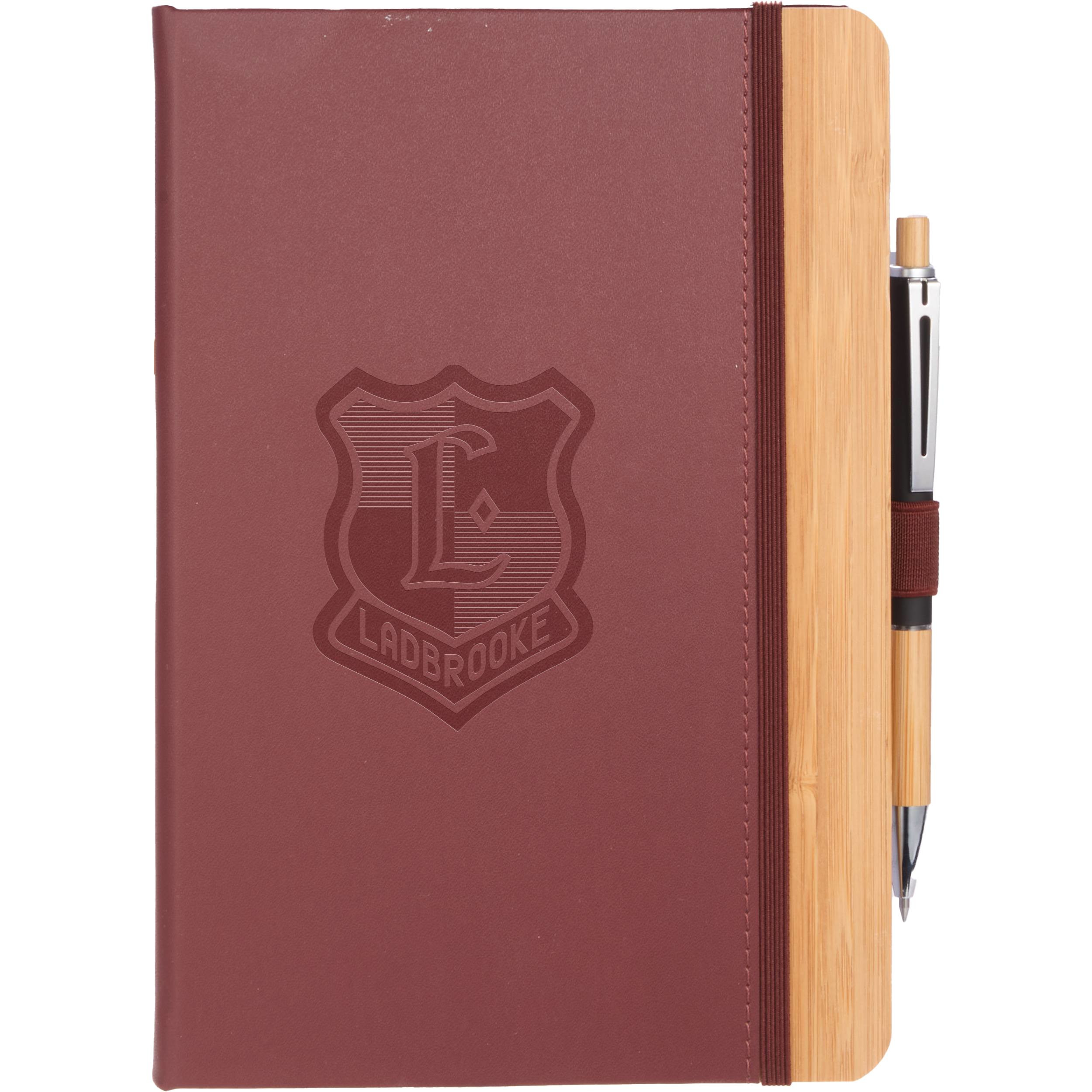 5.5” x 8.5” FSC® Recycled Bamboo Fiber PU Journal Product Image