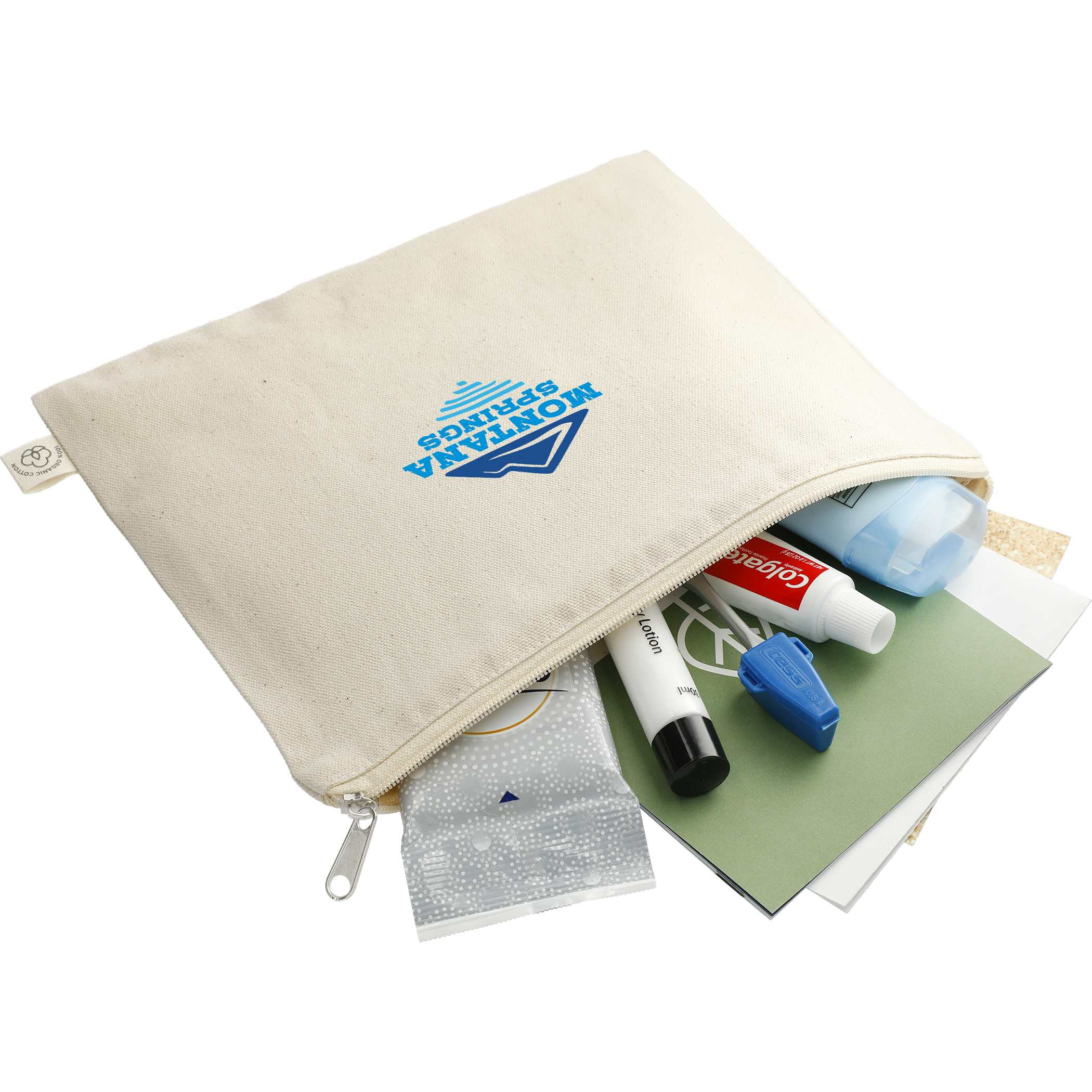 Organic 8 oz. Cotton Flat Travel Pouch Product Image