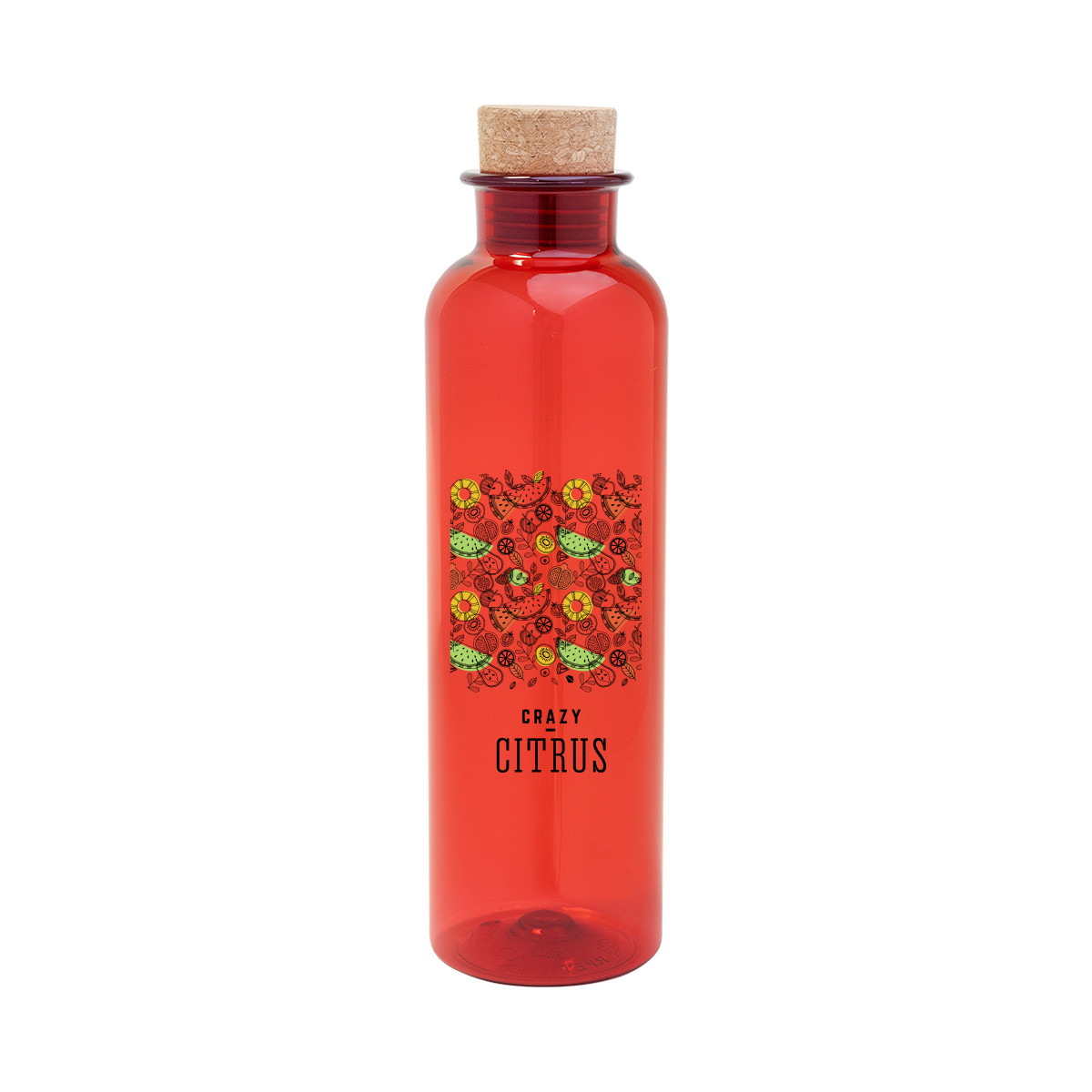 Maddie rPET Bottle With Cork Lid - 22 Oz. Product Image