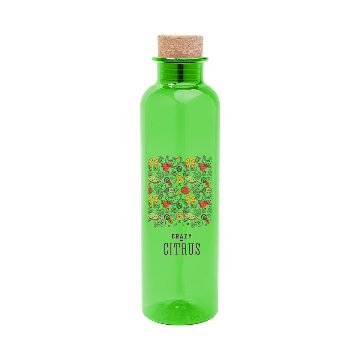 Maddie rPET Bottle With Cork Lid - 22 Oz. Product Image