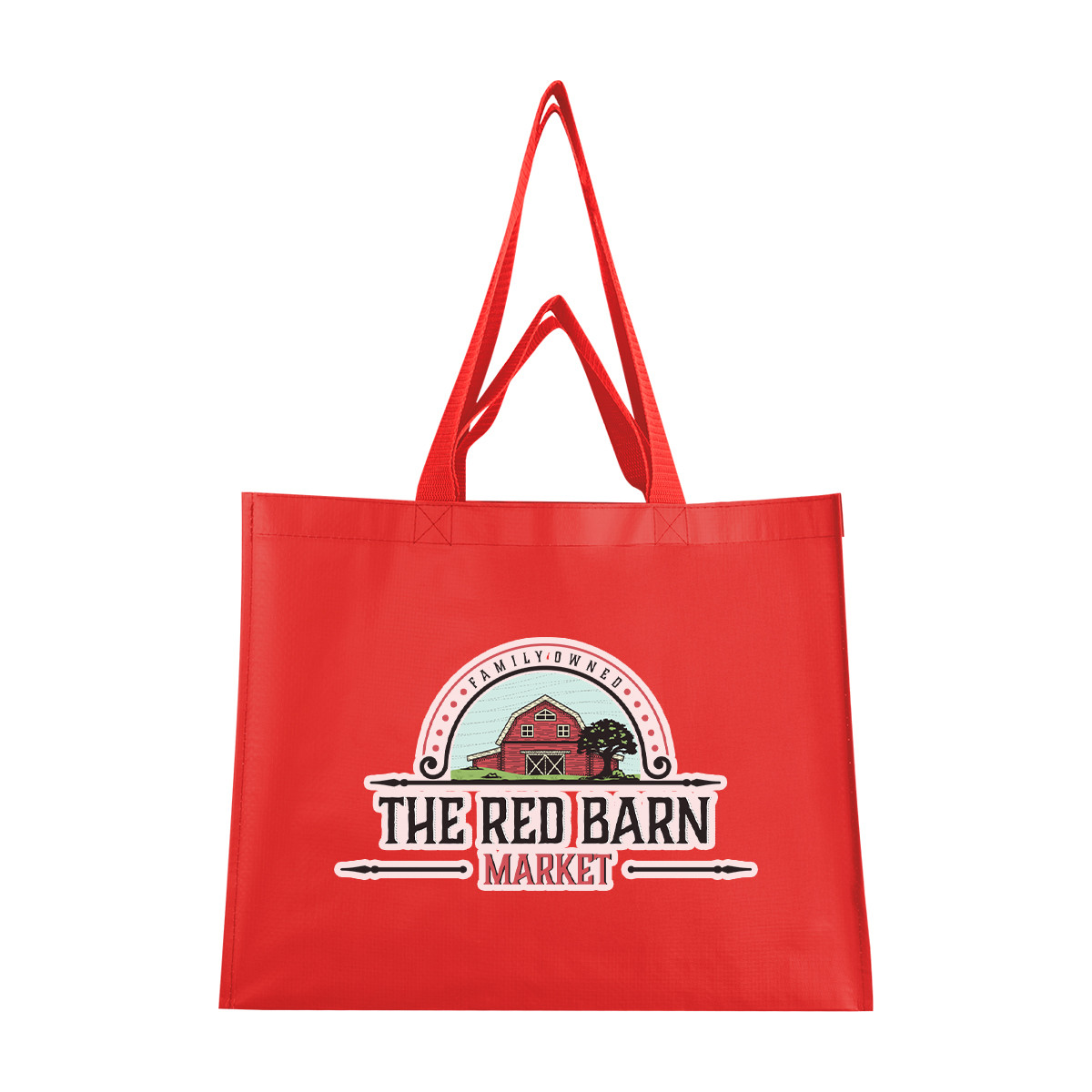 Matte Laminated Recycled Non-Woven Dual Handle Shopper Tote Bag Product Image