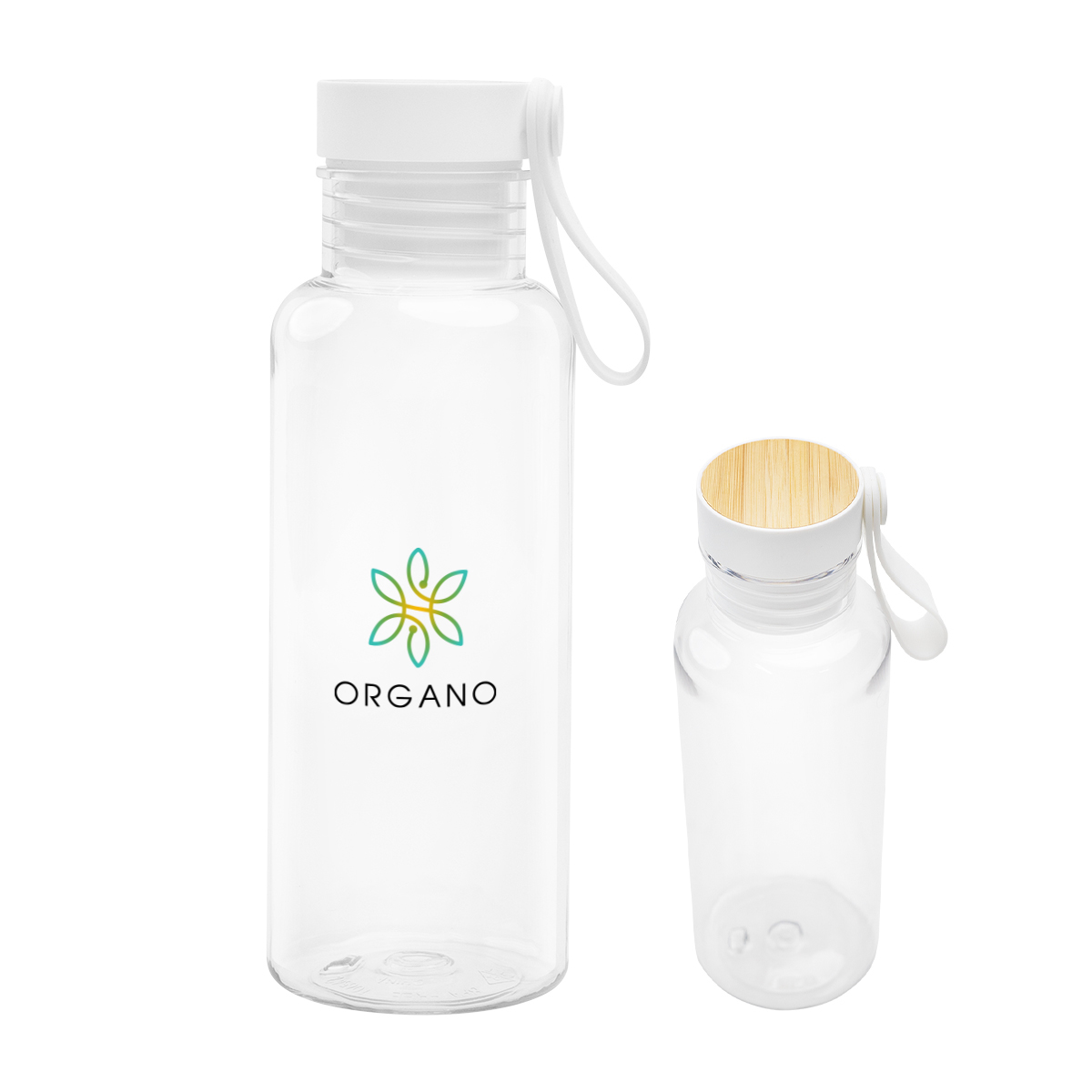 Cade rPET Bottle with Bamboo Accent Lid & Silicone Easy Carry Handle - 20 oz. Product Image