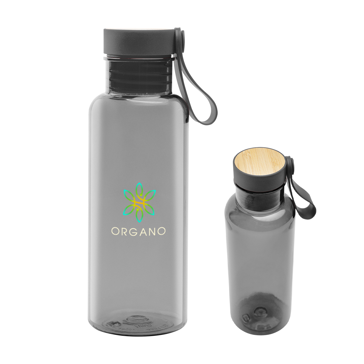 Cade rPET Bottle with Bamboo Accent Lid & Silicone Easy Carry Handle - 20 oz. Product Image
