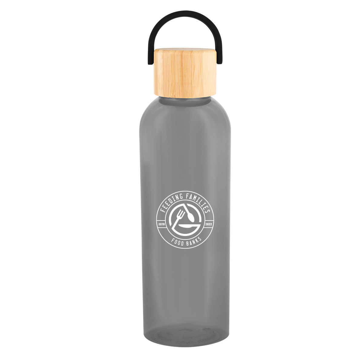 20 Oz. Ally rPET Bottle With Bamboo Lid And Easy Carry Handle Product Image