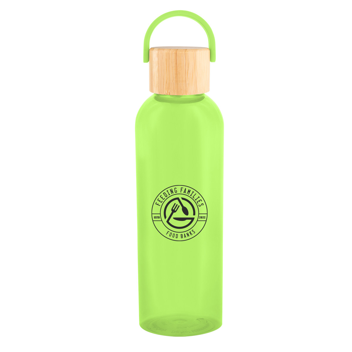 20 Oz. Ally rPET Bottle With Bamboo Lid And Easy Carry Handle Product Image