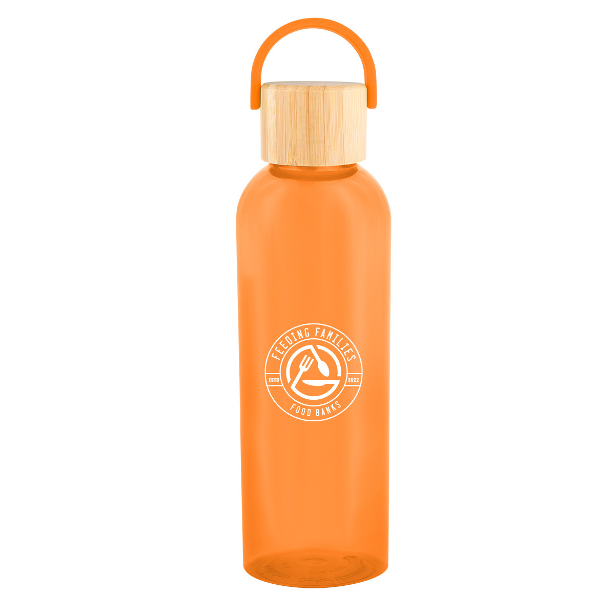 20 Oz. Ally rPET Bottle With Bamboo Lid And Easy Carry Handle Product Image