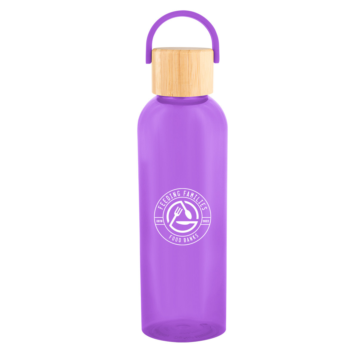 20 Oz. Ally rPET Bottle With Bamboo Lid And Easy Carry Handle Product Image