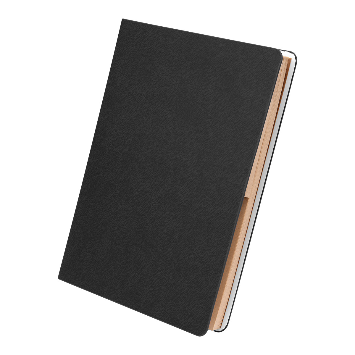 Theo Recycled PU Notebook With Kraft Paper And Sticky Notes Product Image