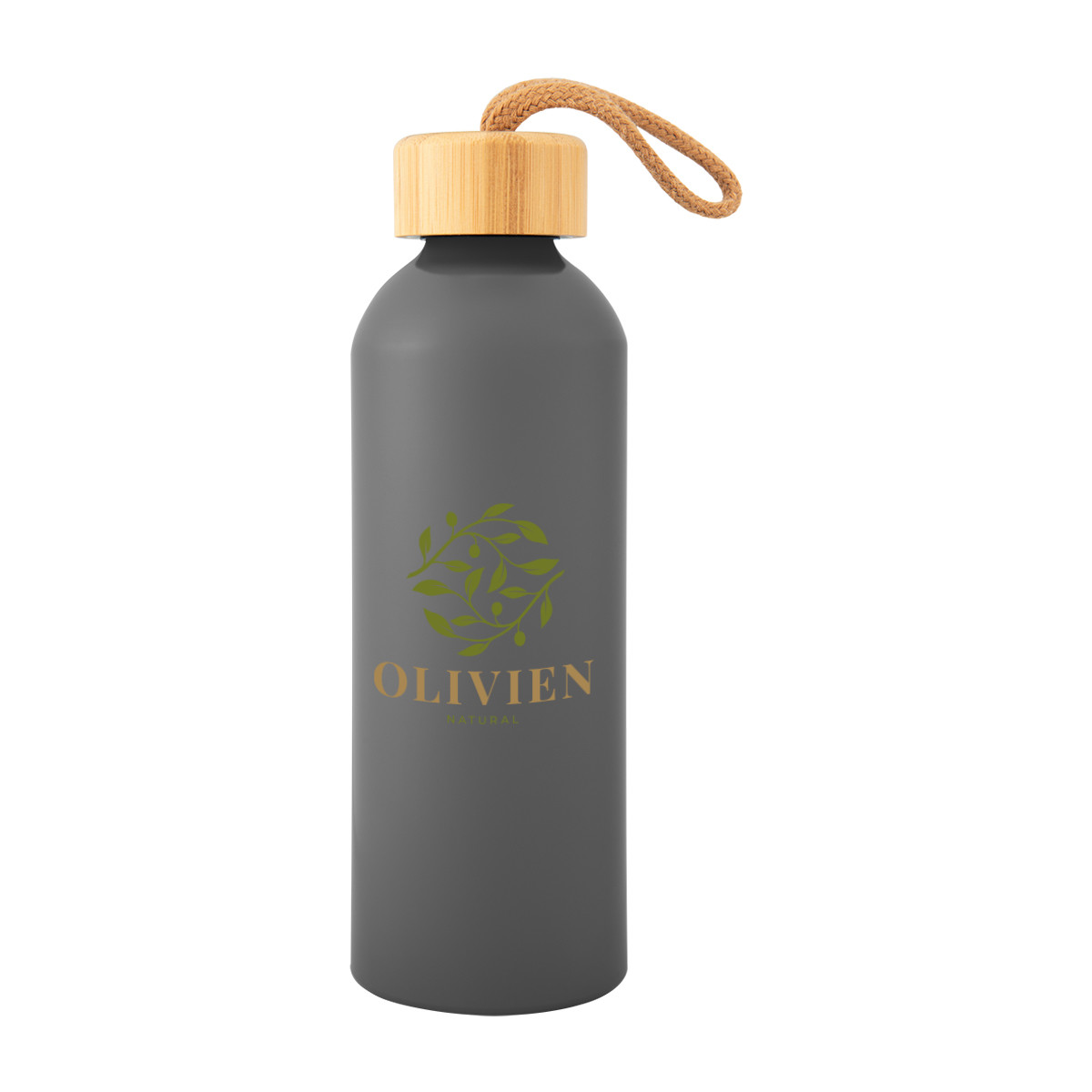 Blaire Recycled Aluminum Bottle With Bamboo Lid - 25 Oz. Product Image