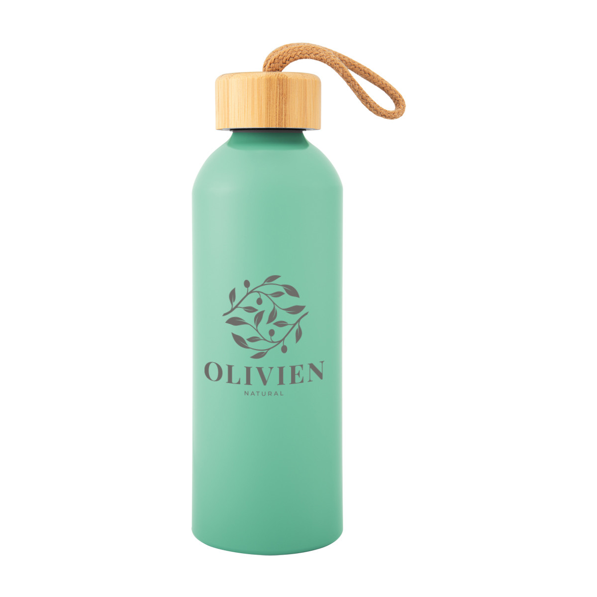 Blaire Recycled Aluminum Bottle With Bamboo Lid - 25 Oz. Product Image