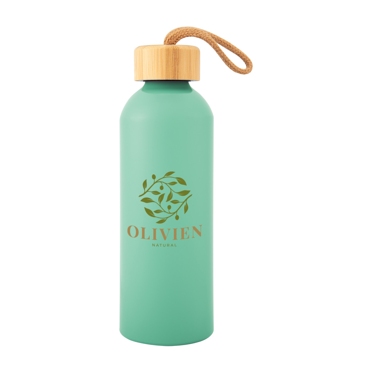 Blaire Recycled Aluminum Bottle With Bamboo Lid - 25 Oz. Product Image