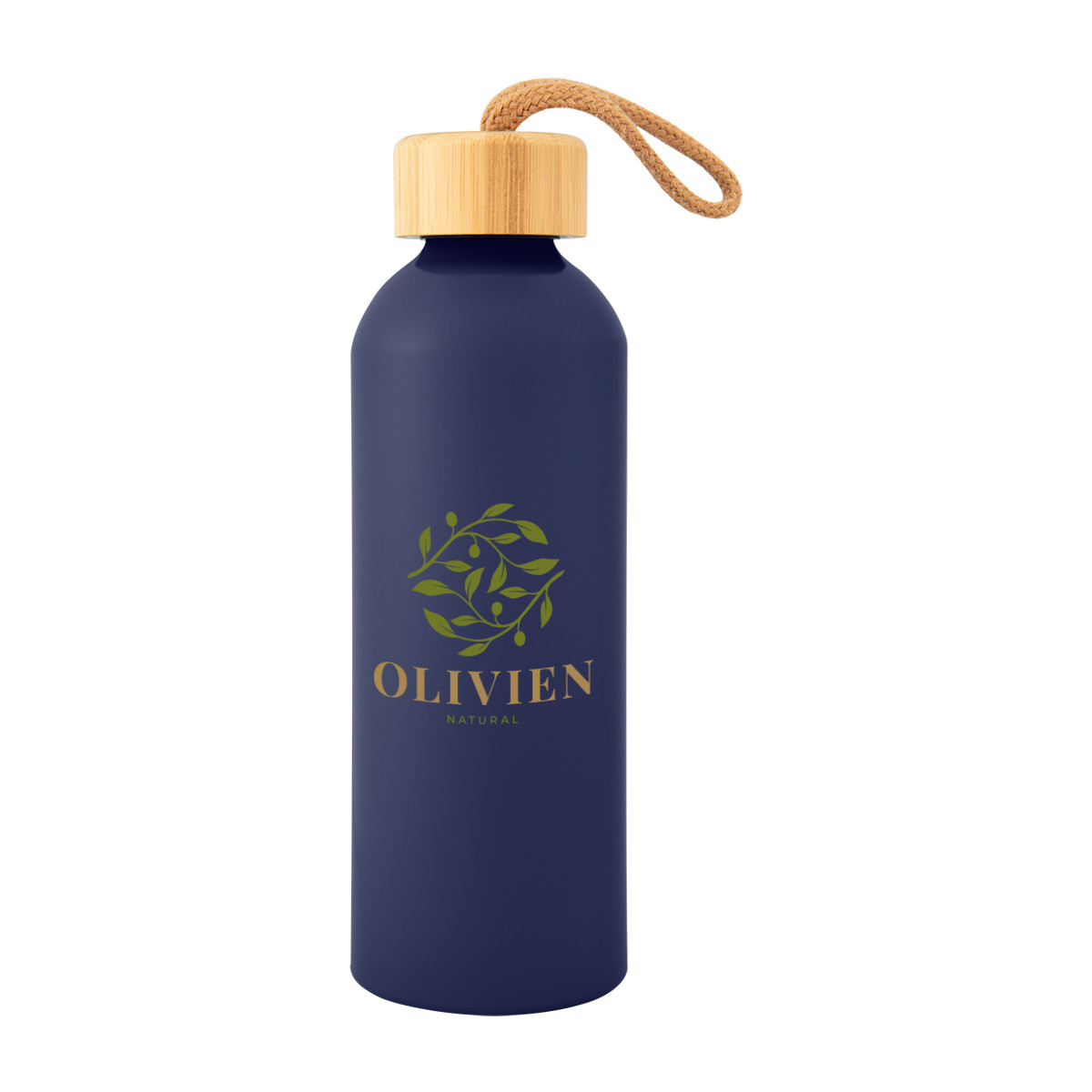 Blaire Recycled Aluminum Bottle With Bamboo Lid - 25 Oz. Product Image