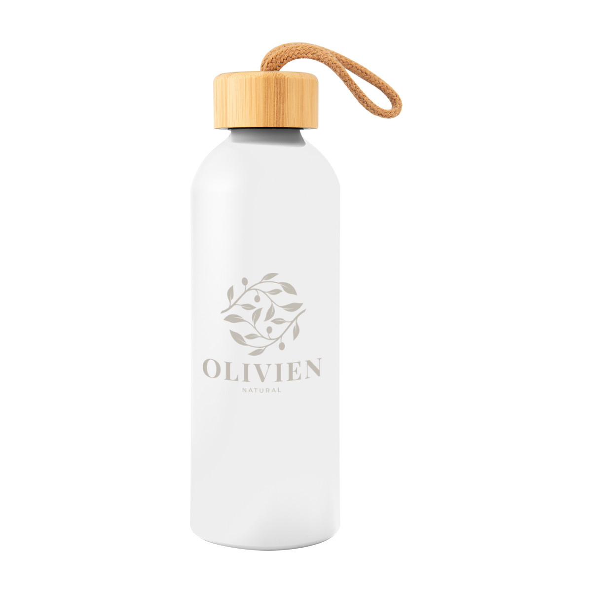 Blaire Recycled Aluminum Bottle With Bamboo Lid - 25 Oz. Product Image