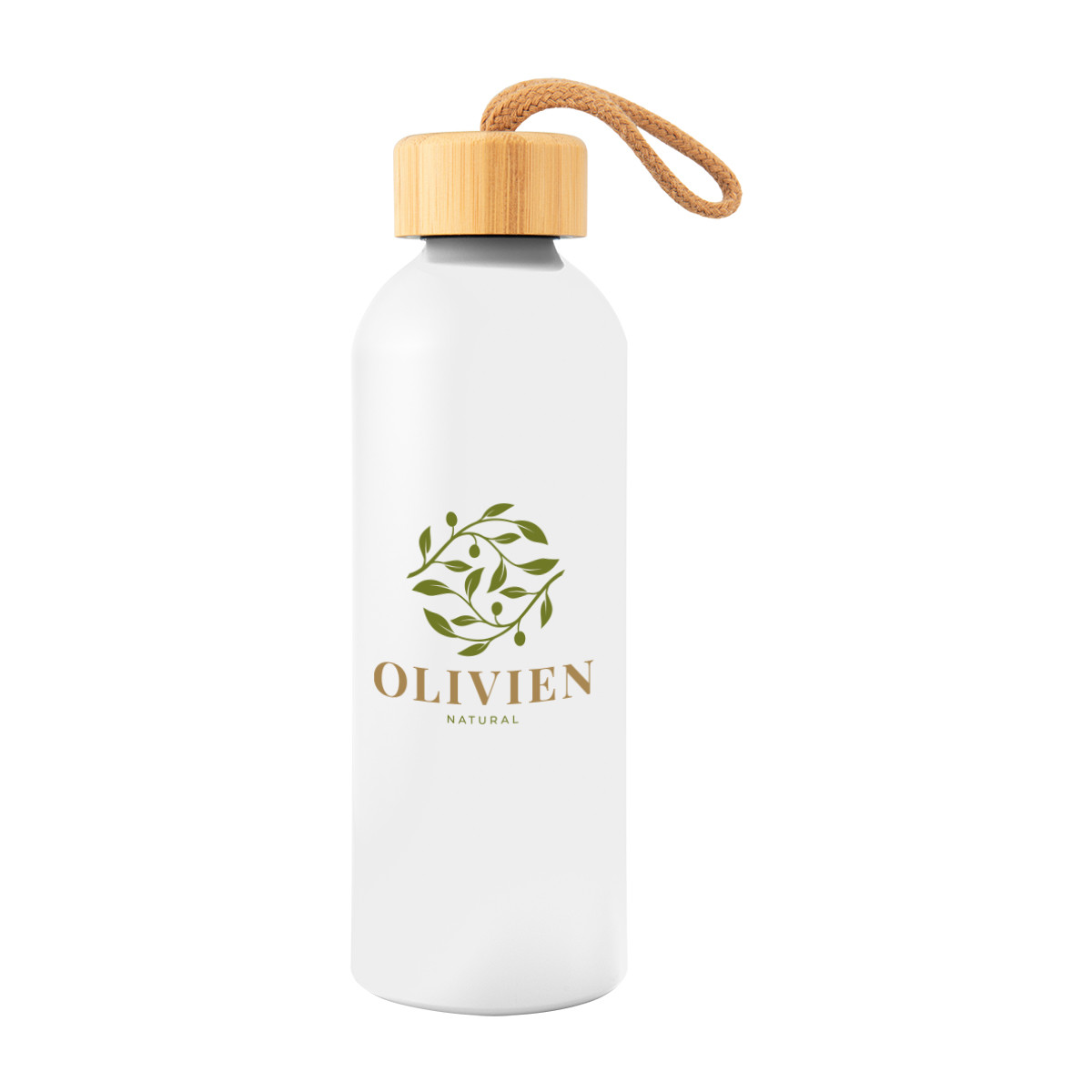 Blaire Recycled Aluminum Bottle With Bamboo Lid - 25 Oz. Product Image