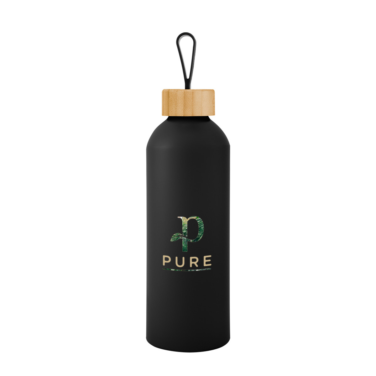 25 Oz. Blaire Recycled Aluminum Bottle With Bamboo Lid And Carry Handle Product Image