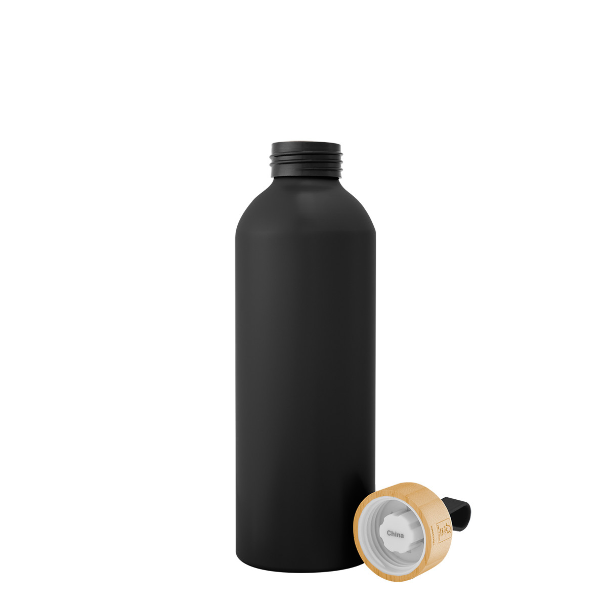 25 Oz. Blaire Recycled Aluminum Bottle With Bamboo Lid And Carry Handle Product Image